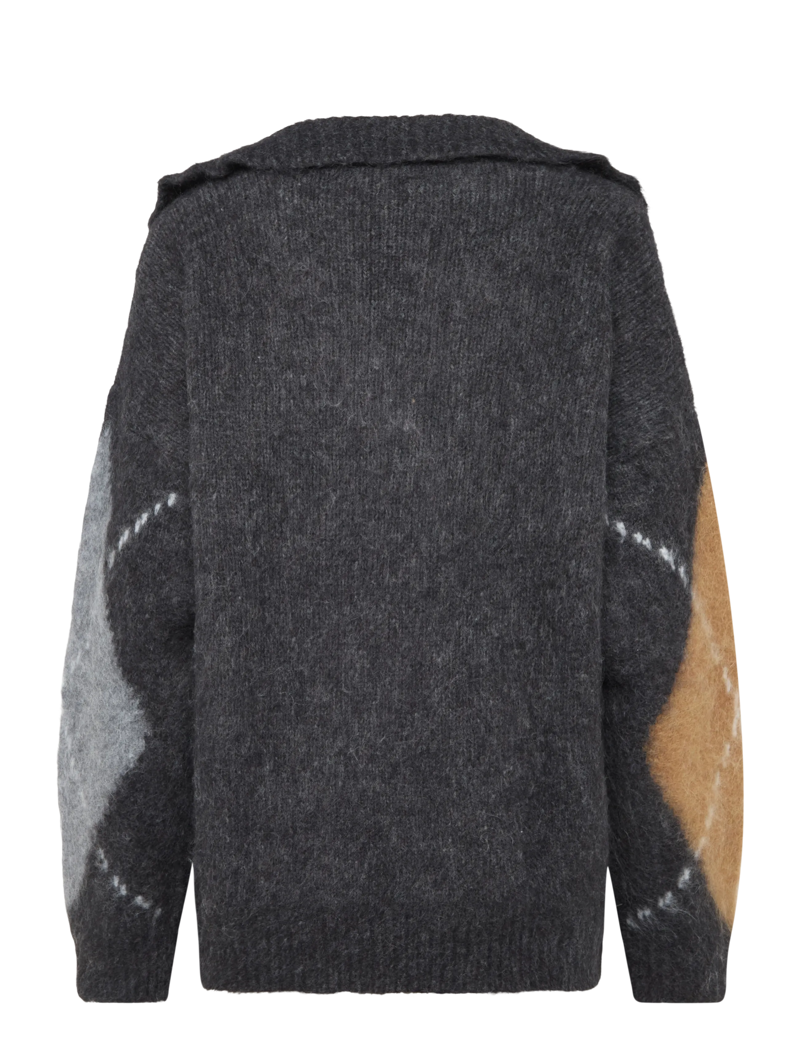 Filippa K - Alpaca Check Sweater - striktrøjer - grey melange - 1