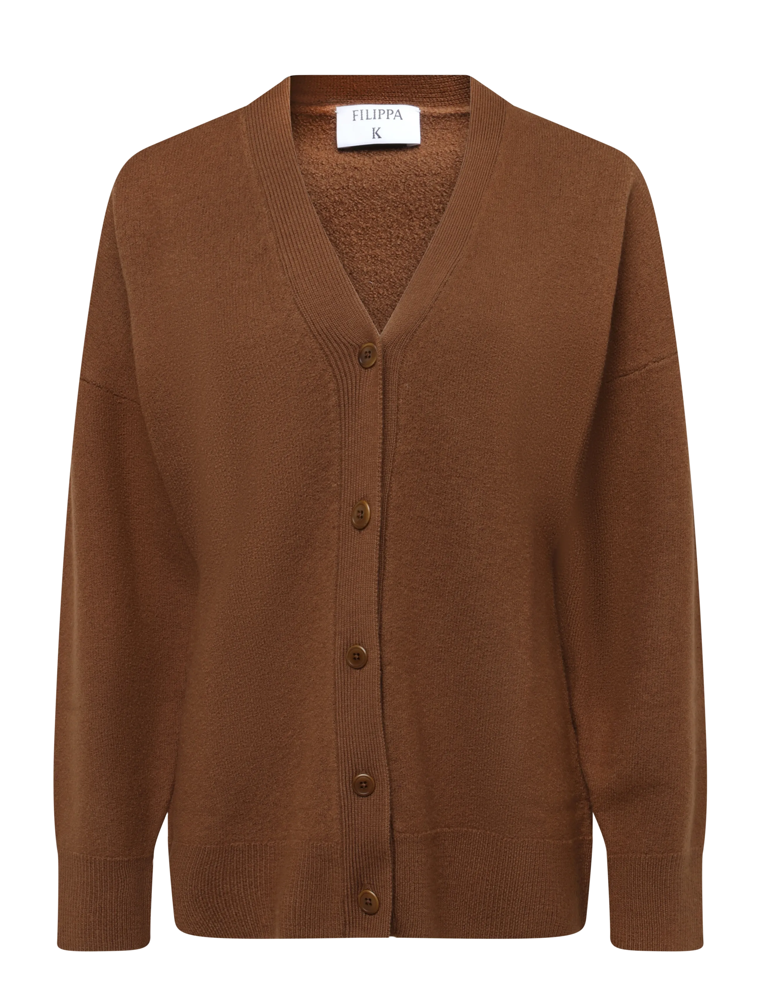 Filippa K Hourglass Felted Cardigan - Riided - MID BROWN / brown