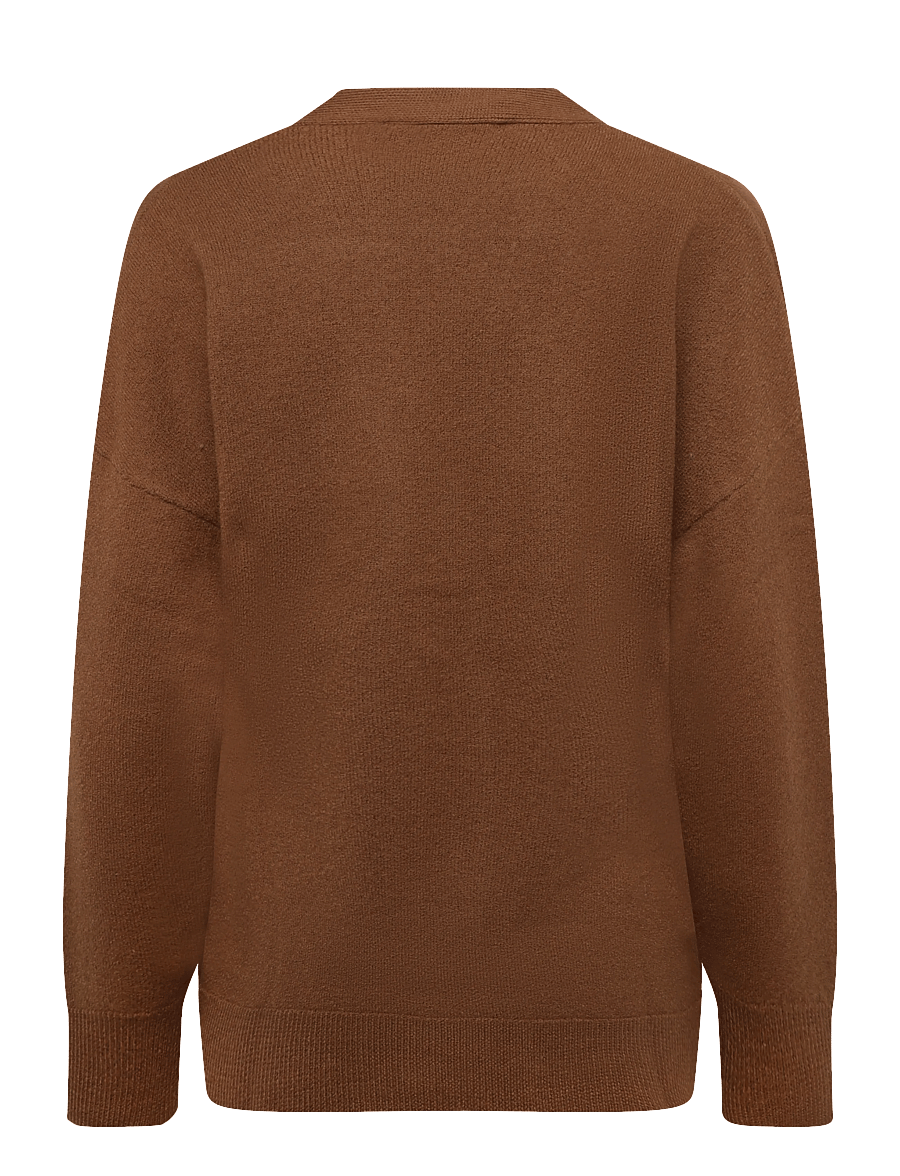 Filippa K - Hourglass Felted Cardigan - cardigans - mid brown - 1