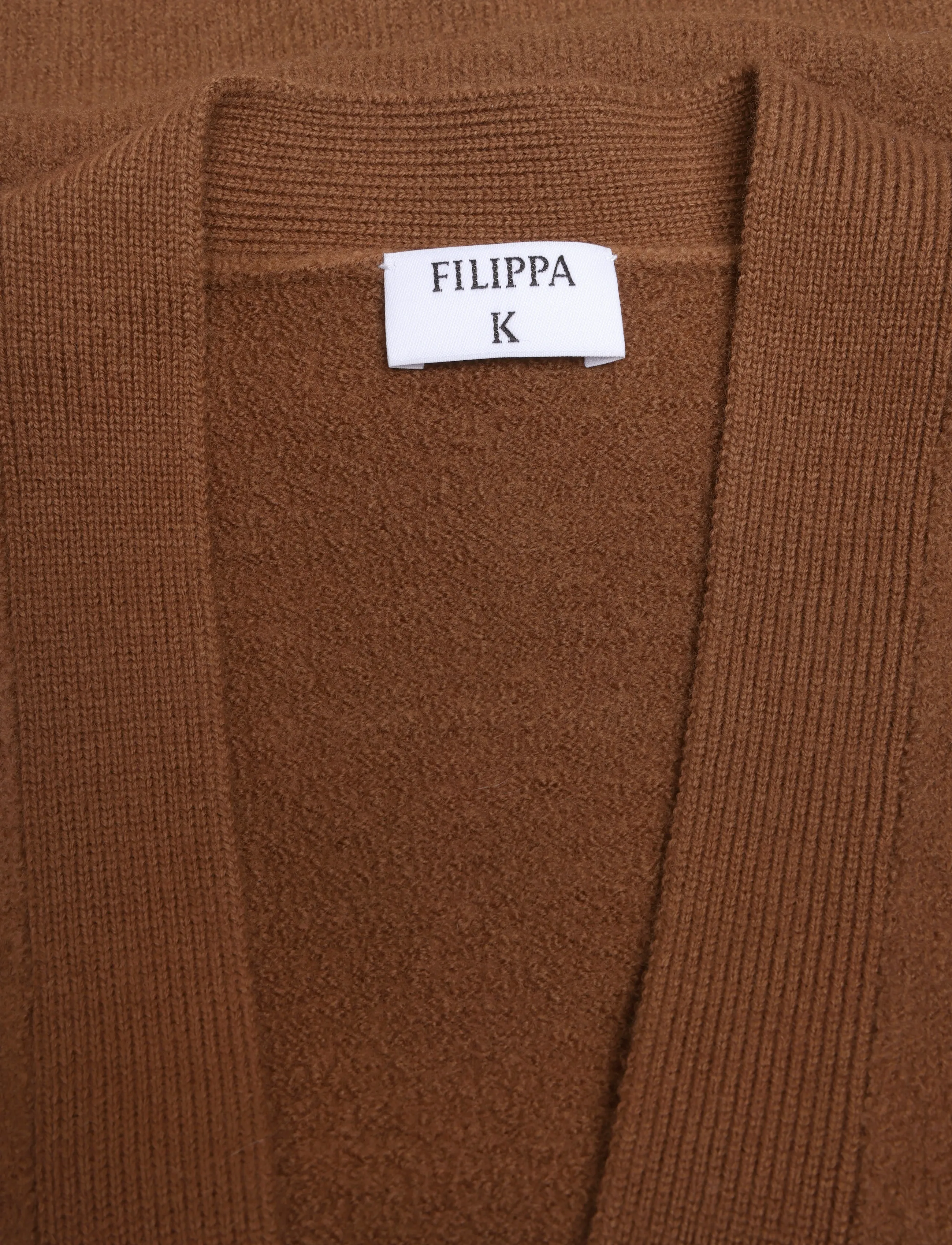 Filippa K - Hourglass Felted Cardigan - kardiganid - mid brown - 2