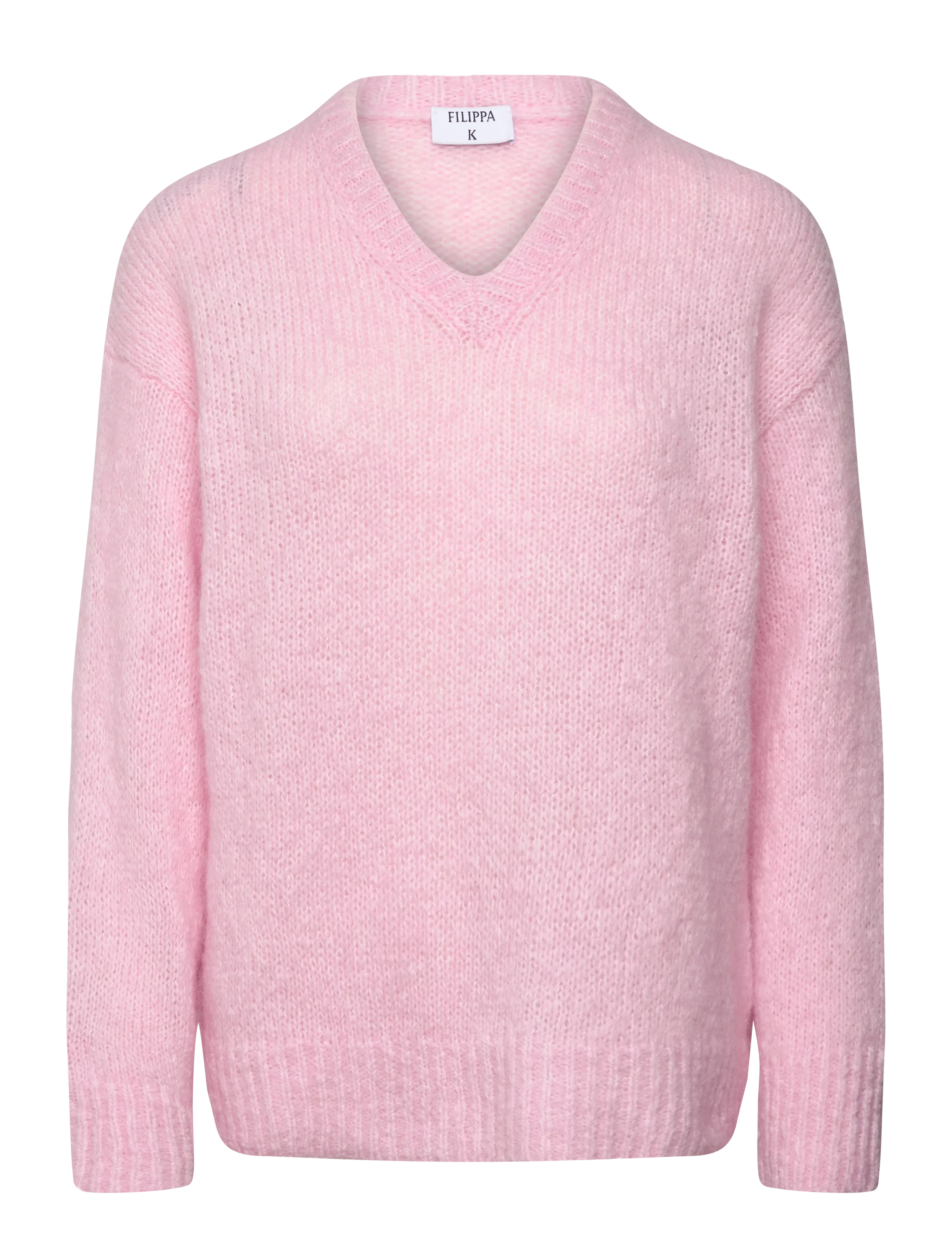 Filippa K Hairy Alpaca V-Neck Sweater - Filippa K - LIGHT PINK / pink/rose