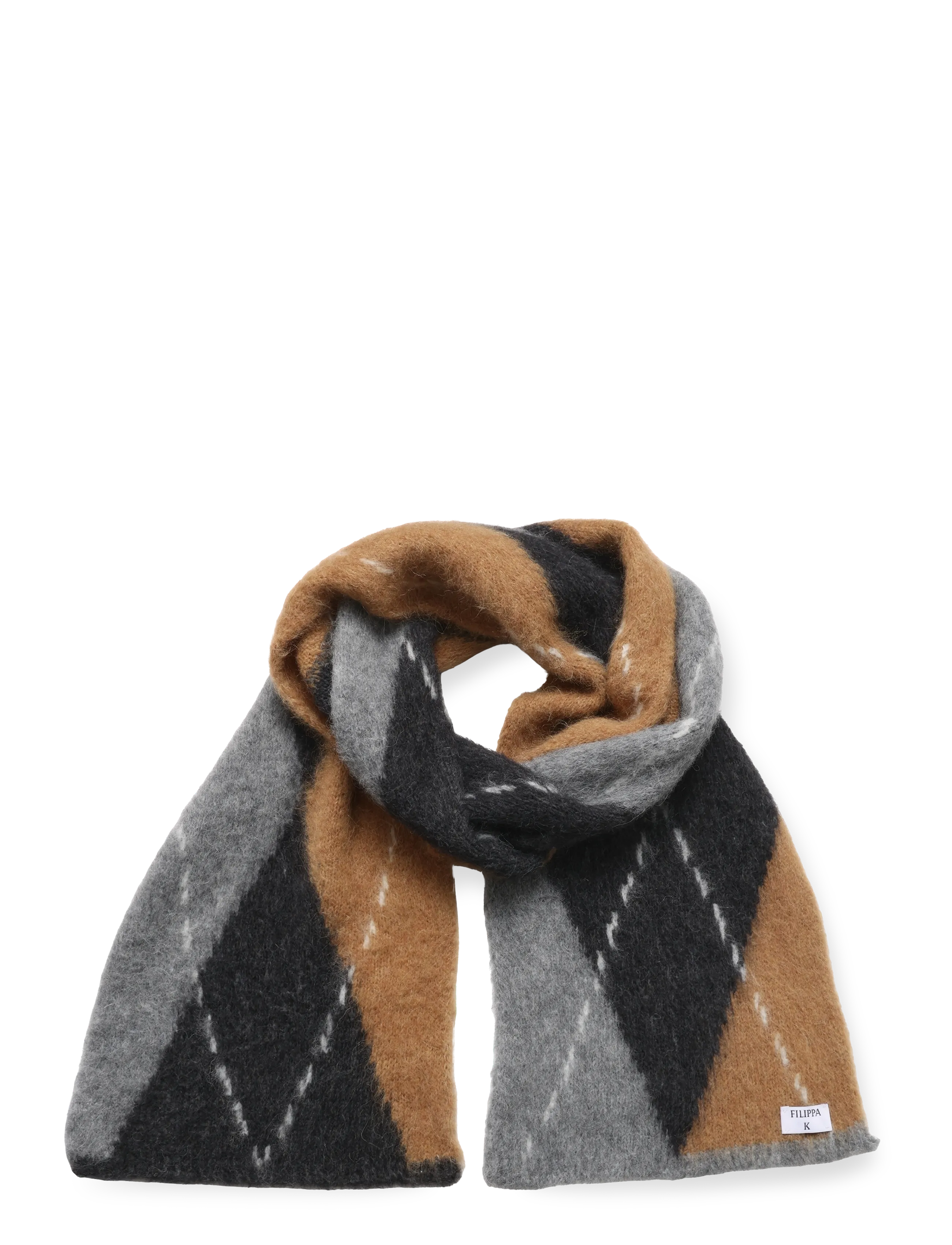 Filippa K Alpaca Check Scarf - Skandinaavia mood - GREY MELANGE / grey