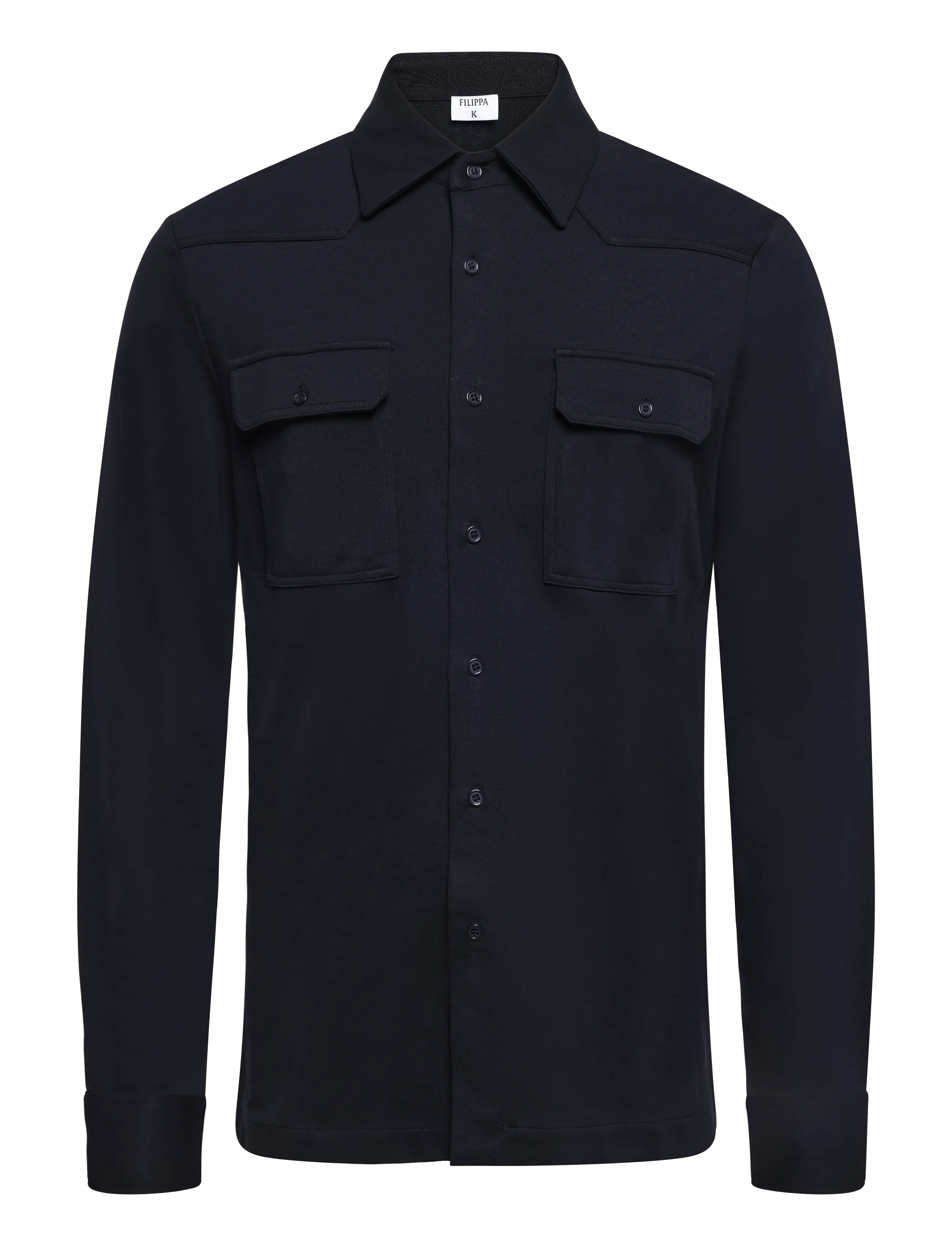 Filippa K Jersey Pocket Shirt - Casual Hemden - BLACK / black