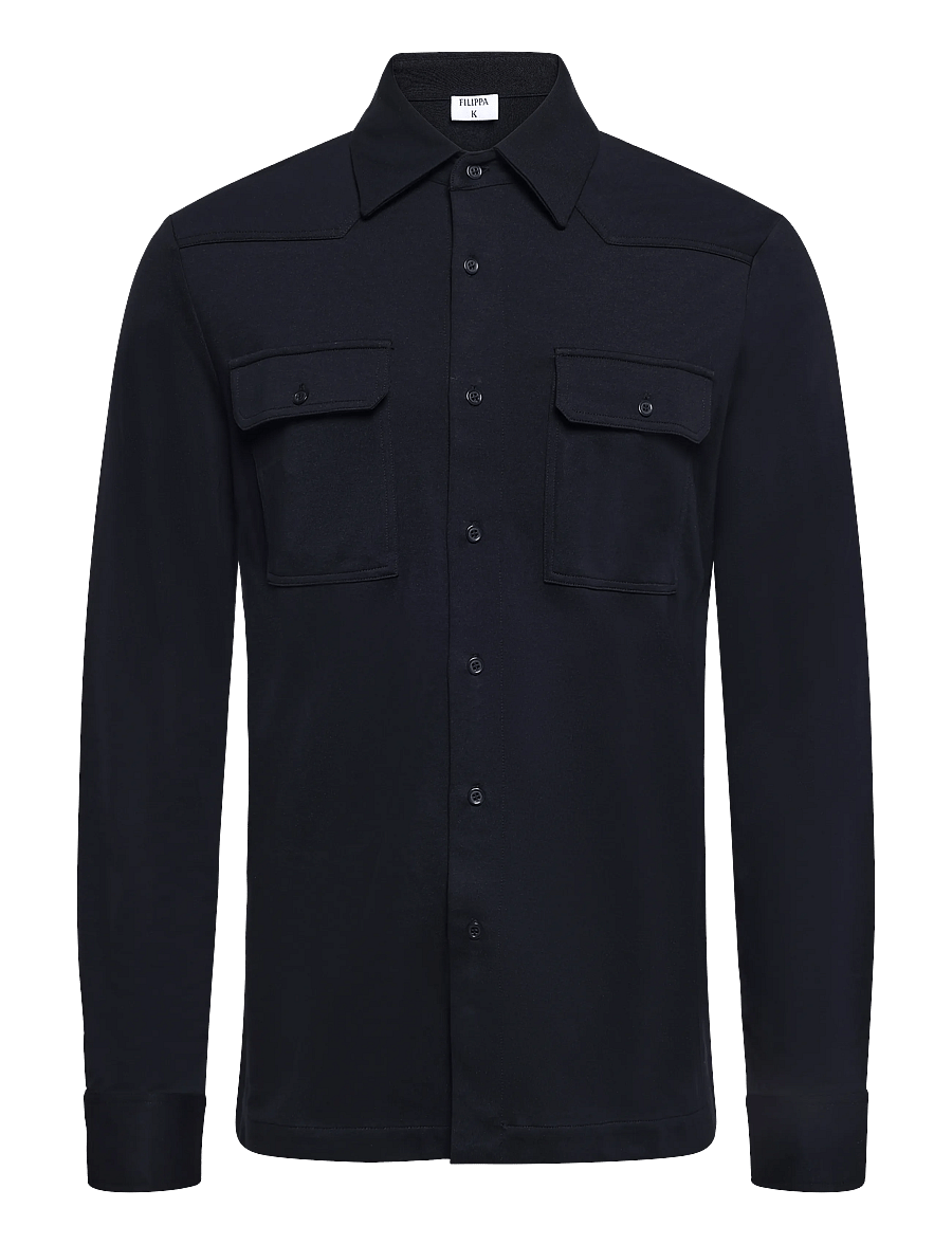 Filippa K - Jersey Pocket Shirt - casual hemden - black - 0