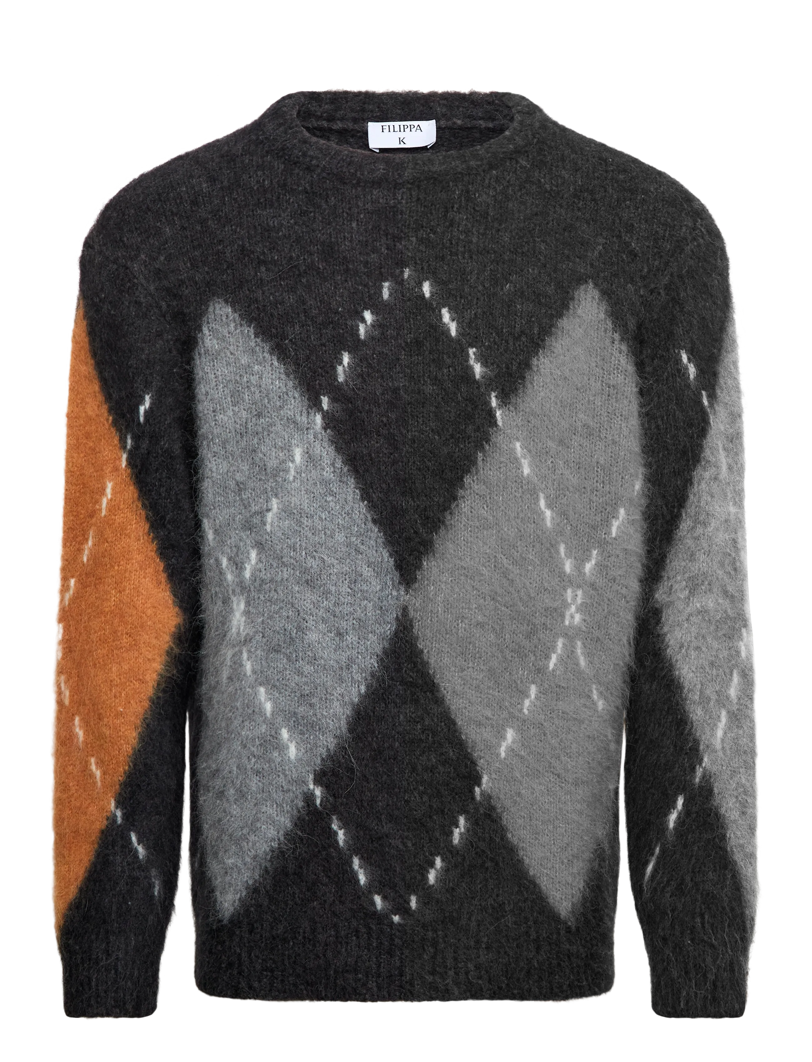Filippa K Alpaca Check Sweater - Kleidung - GREY MELANGE / grey