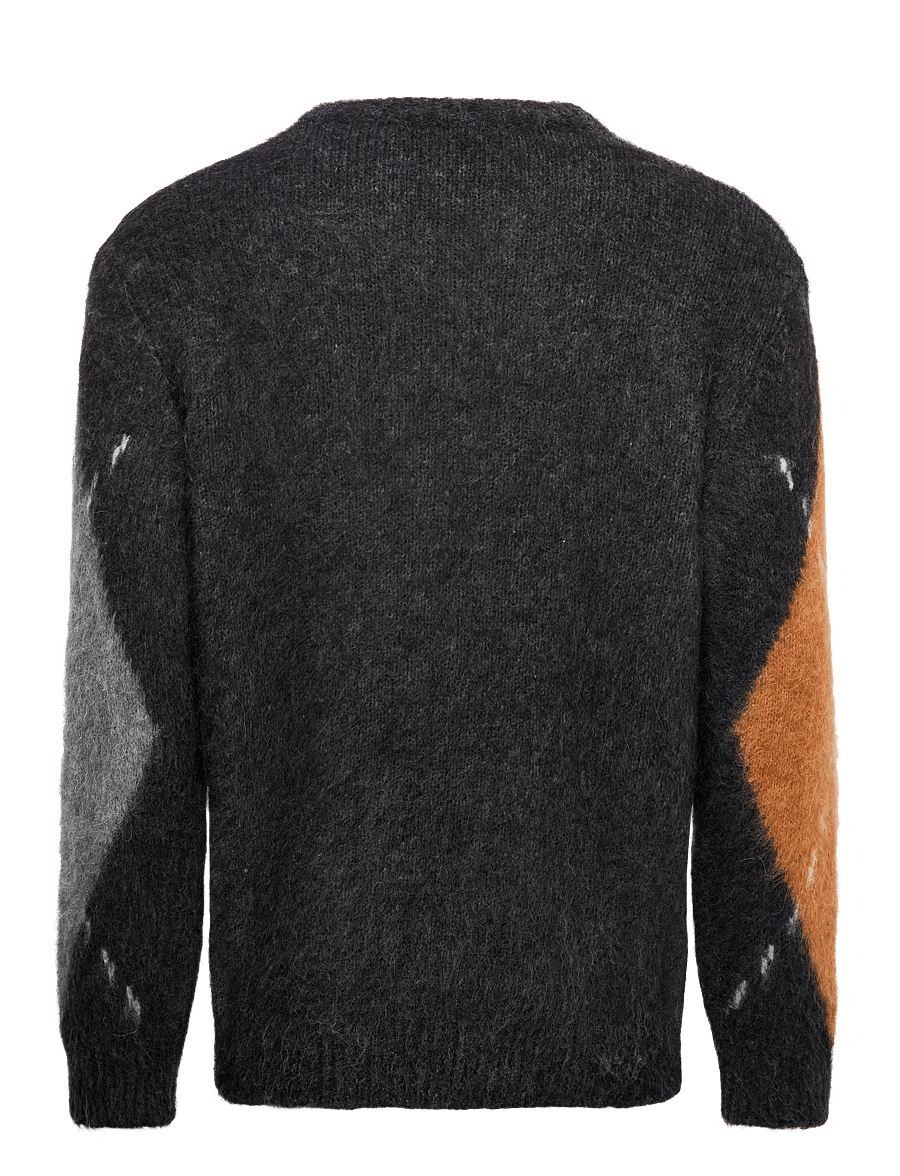 Filippa K - Alpaca Check Sweater - rundhals - grey melange - 1