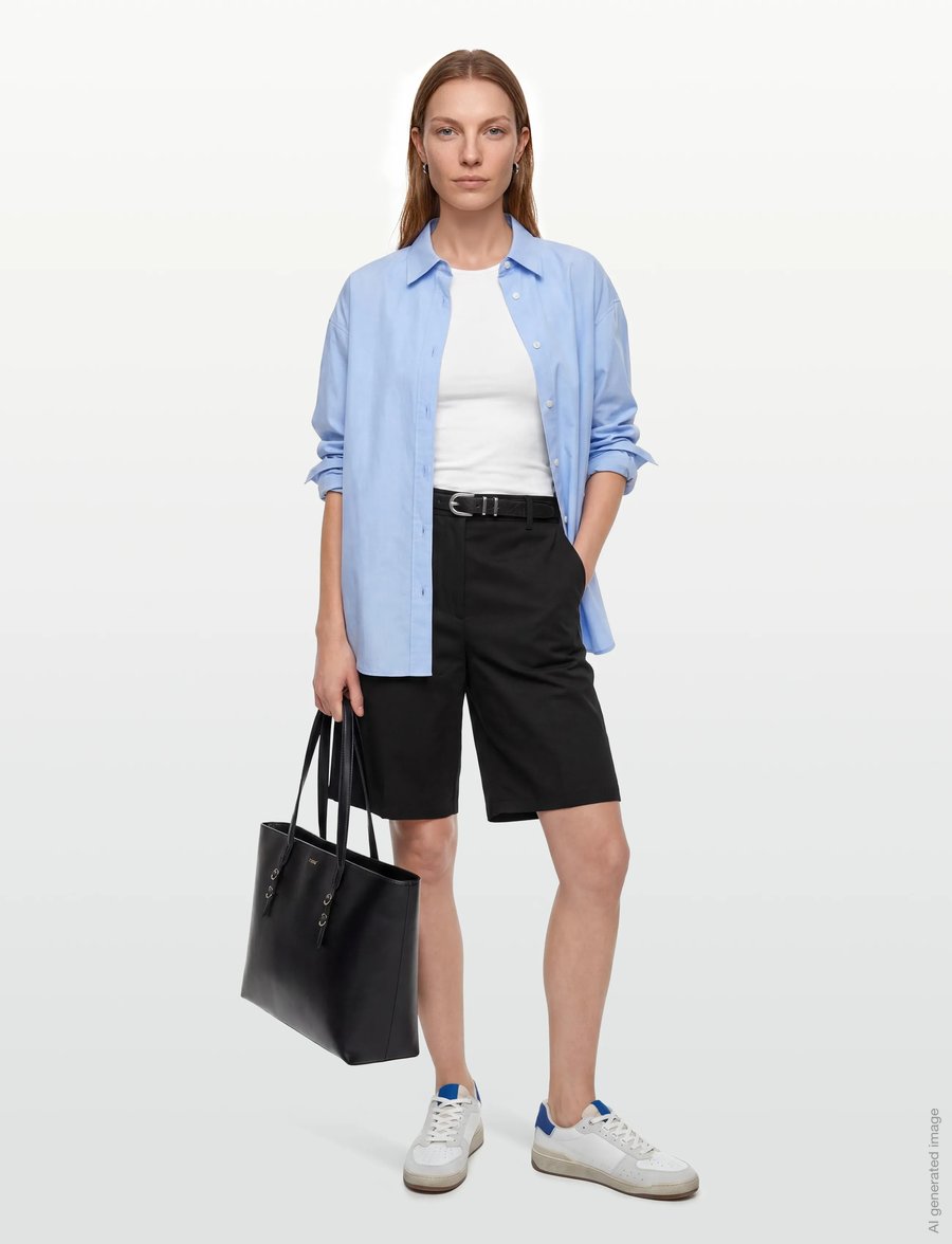 Filippa K - Claire Cotton Shorts - freizeitshorts - black - 0