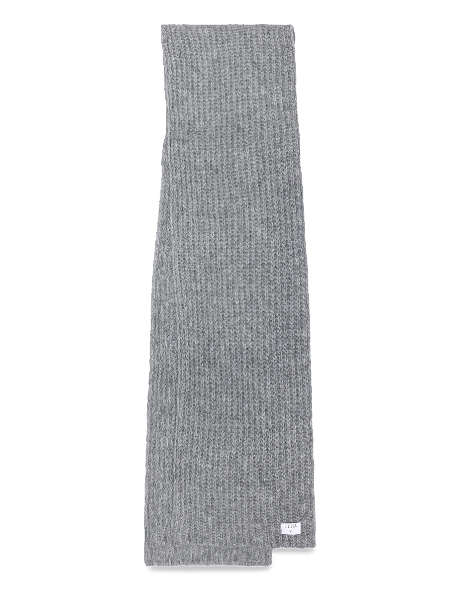 Filippa K - Hairy Alpaca Scarf - halstørklæder - grey melange - 0
