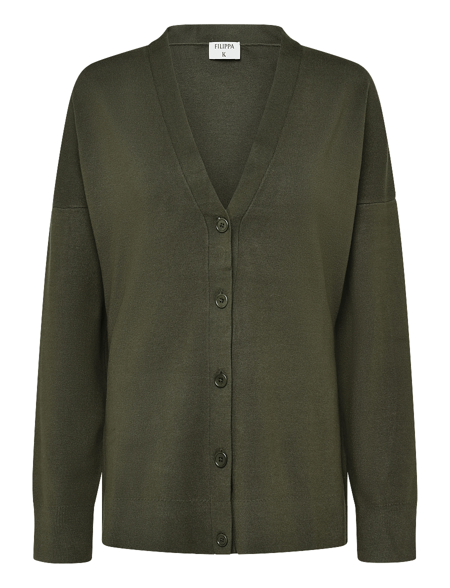 Filippa K - Hourglass Cardigan - cardigans - dark moss green - 0
