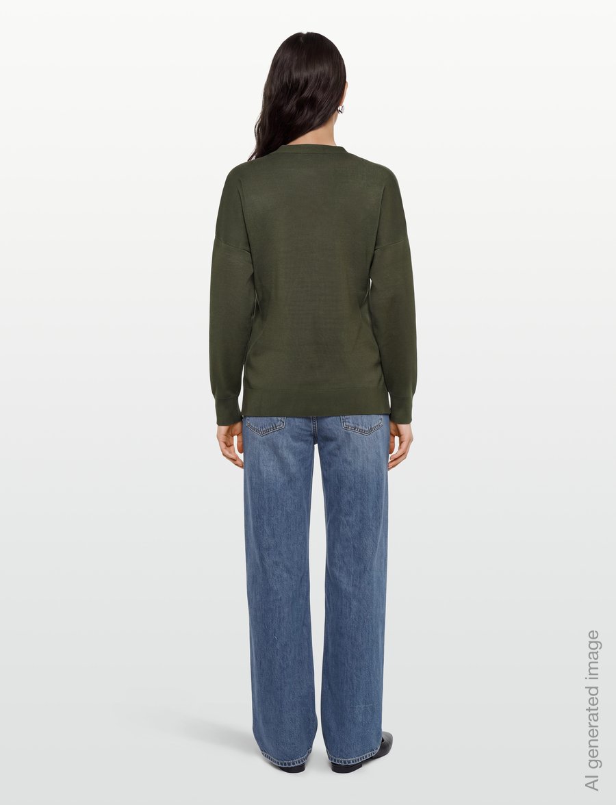 Filippa K - Hourglass Cardigan - strickjacken - dark moss green - 4