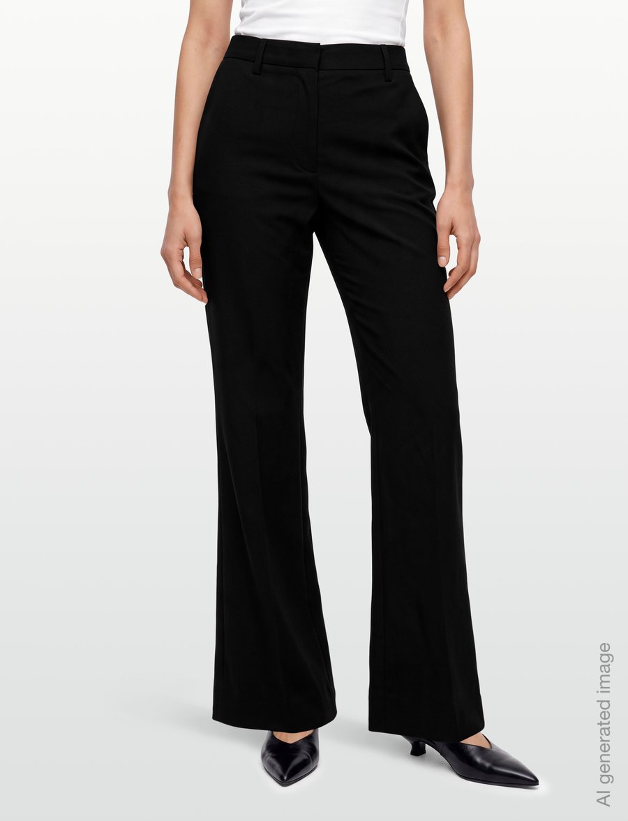 Filippa K - Slim Bootcut Trousers - Útvíðar buxur - black - 3