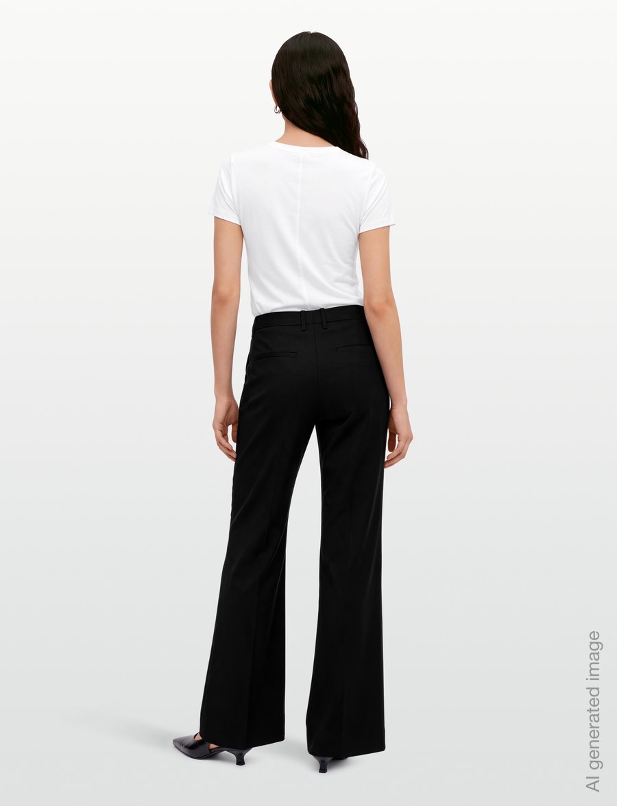 Filippa K - Slim Bootcut Trousers - Útvíðar buxur - black - 4