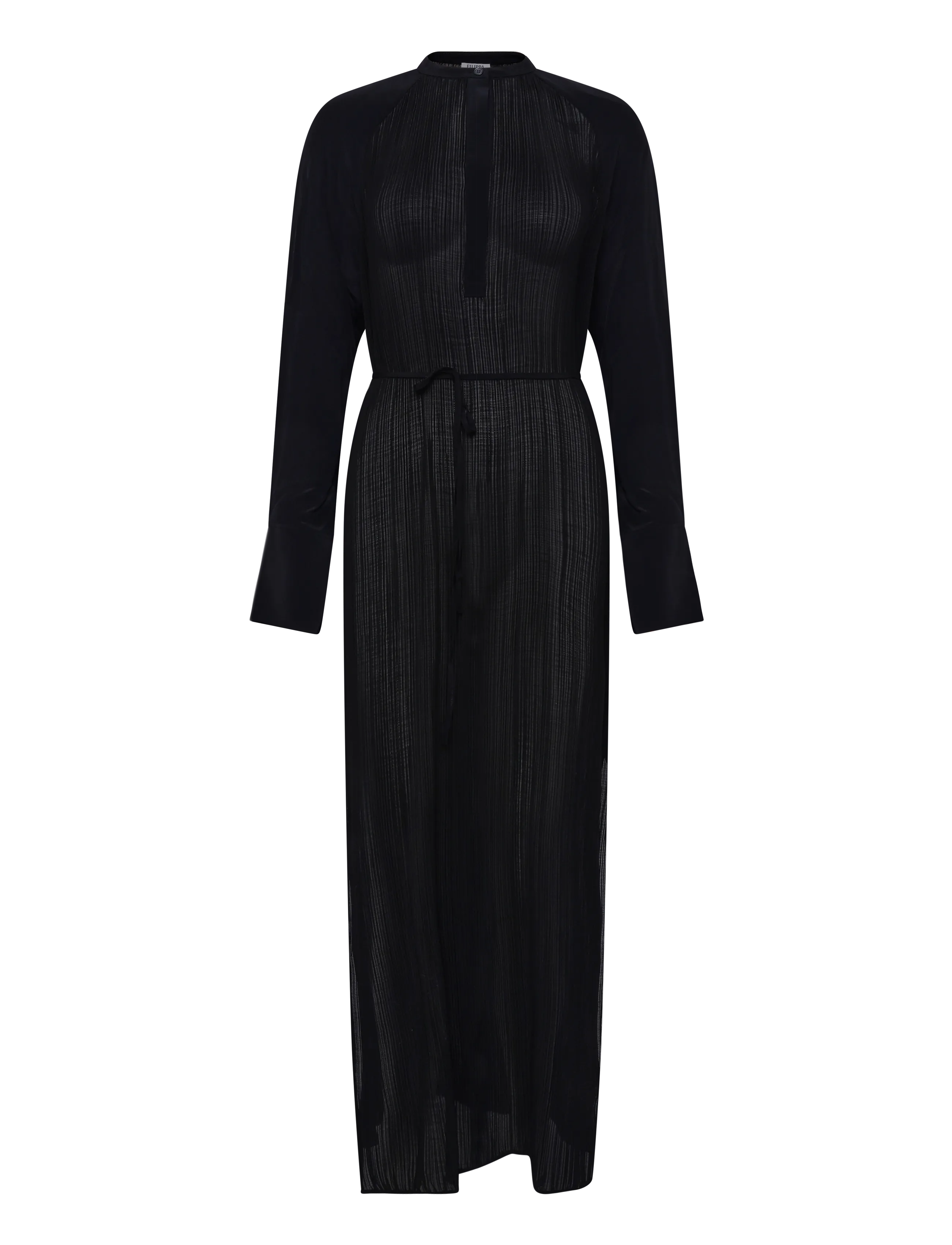 Filippa K Plissé Raglan Dress - Maksikleidid - BLACK / black