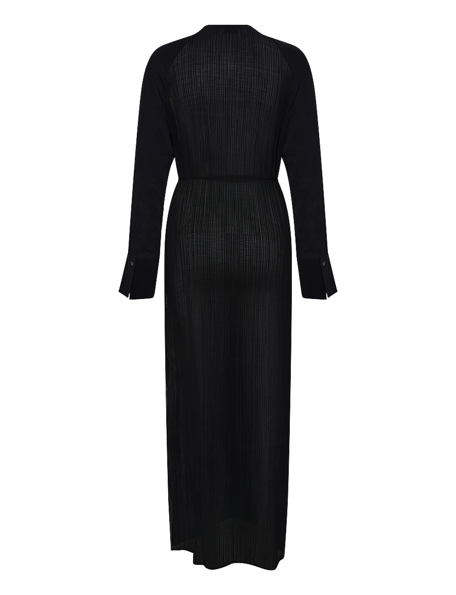 Filippa K - Plissé Raglan Dress - maxi kjoler - black - 1