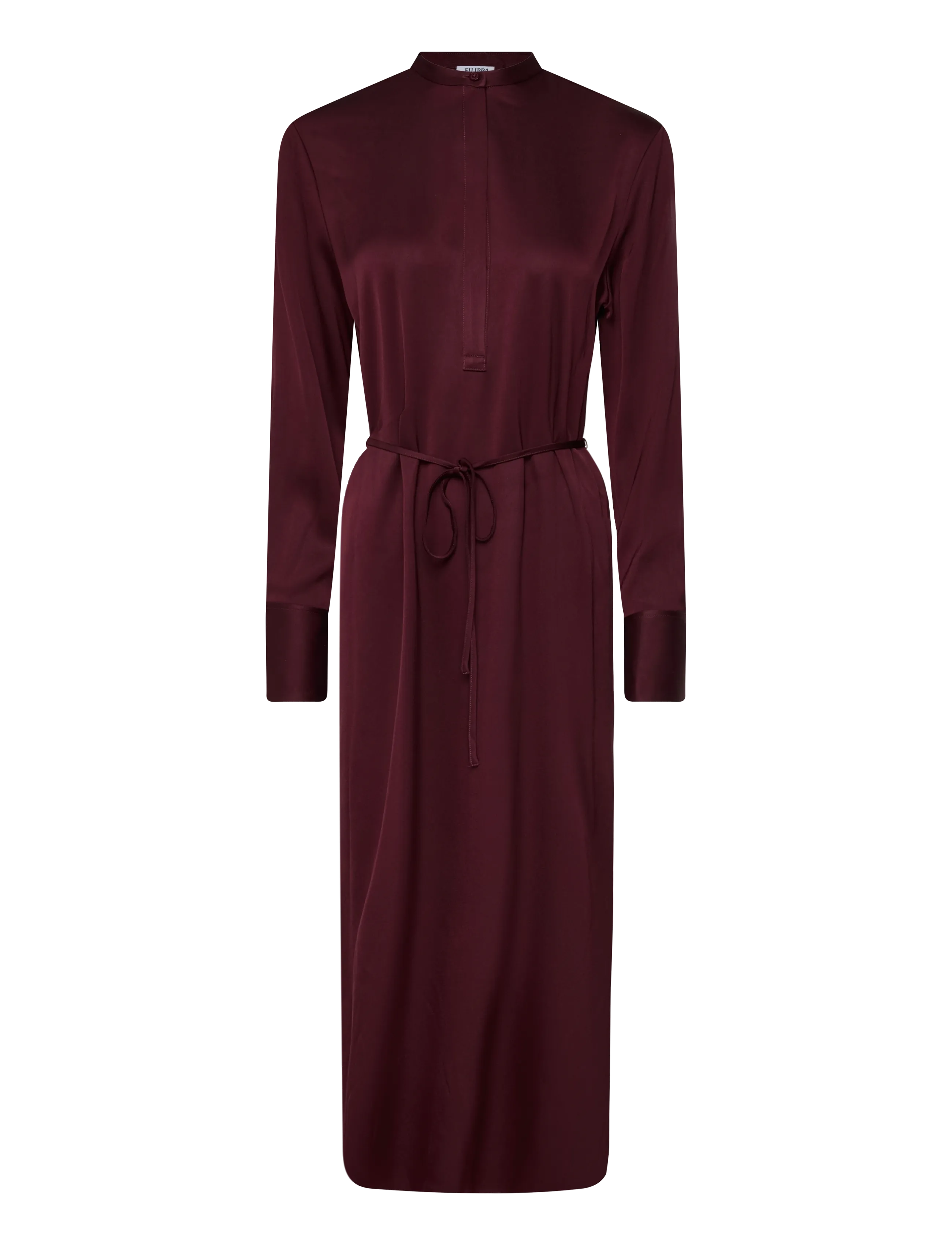 Filippa K Half Placket Dress - Neuheiten - DARK BURGUNDY / burgundy