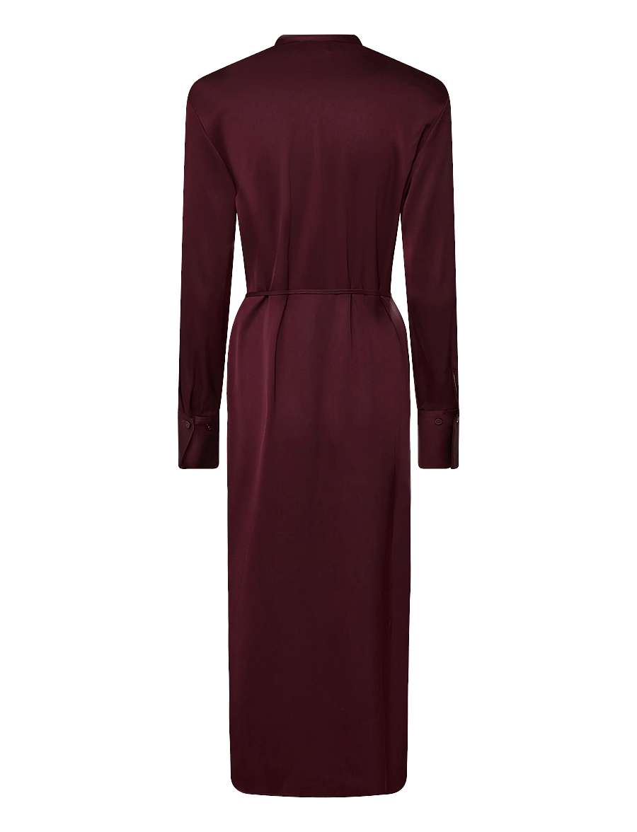 Filippa K - Half Placket Dress - hemdkleider - dark burgundy - 1