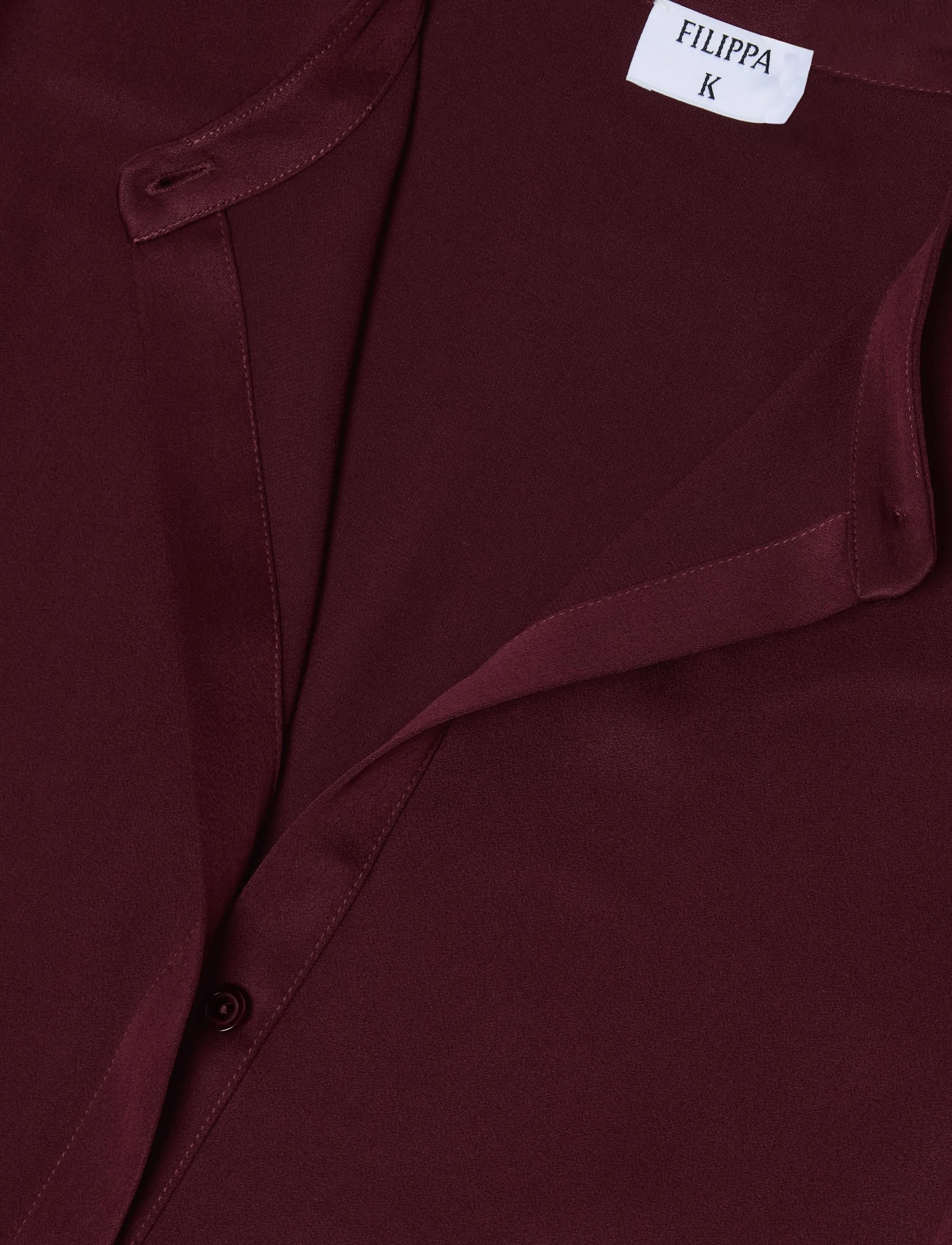 Filippa K - Half Placket Dress - hemdkleider - dark burgundy - 2