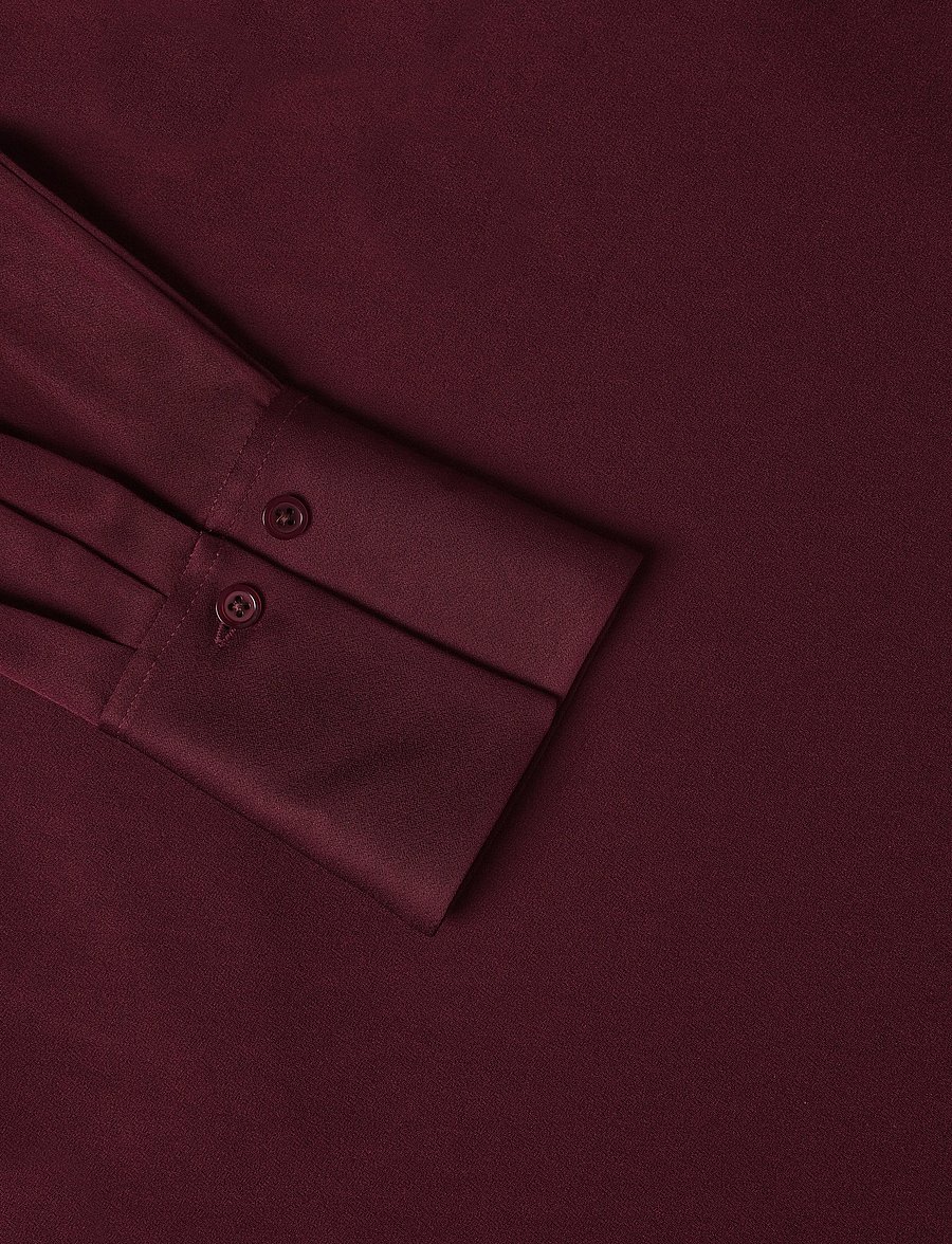 Filippa K - Half Placket Dress - hemdkleider - dark burgundy - 3