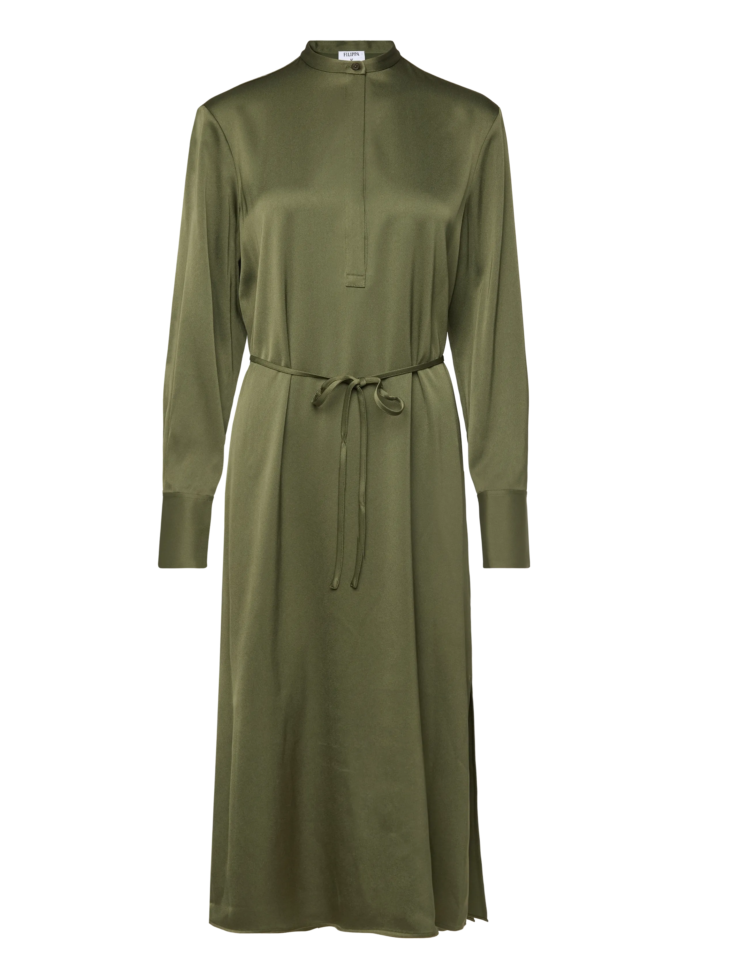 Filippa K Half Placket Dress - Dresses - LAUREL GREEN / green