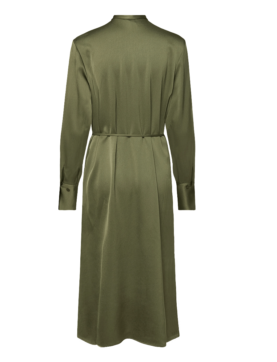Filippa K - Half Placket Dress - shirt dresses - laurel green - 1