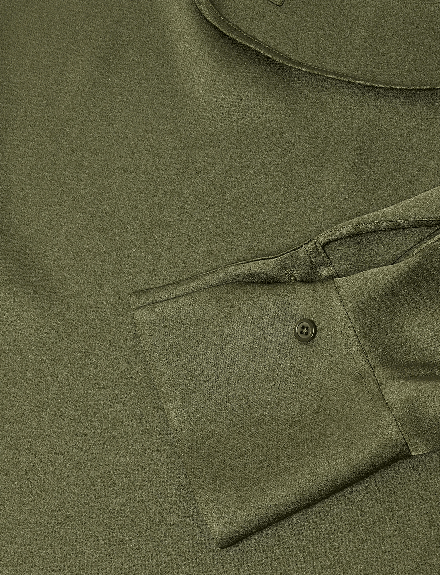 Filippa K - Half Placket Dress - shirt dresses - laurel green - 3
