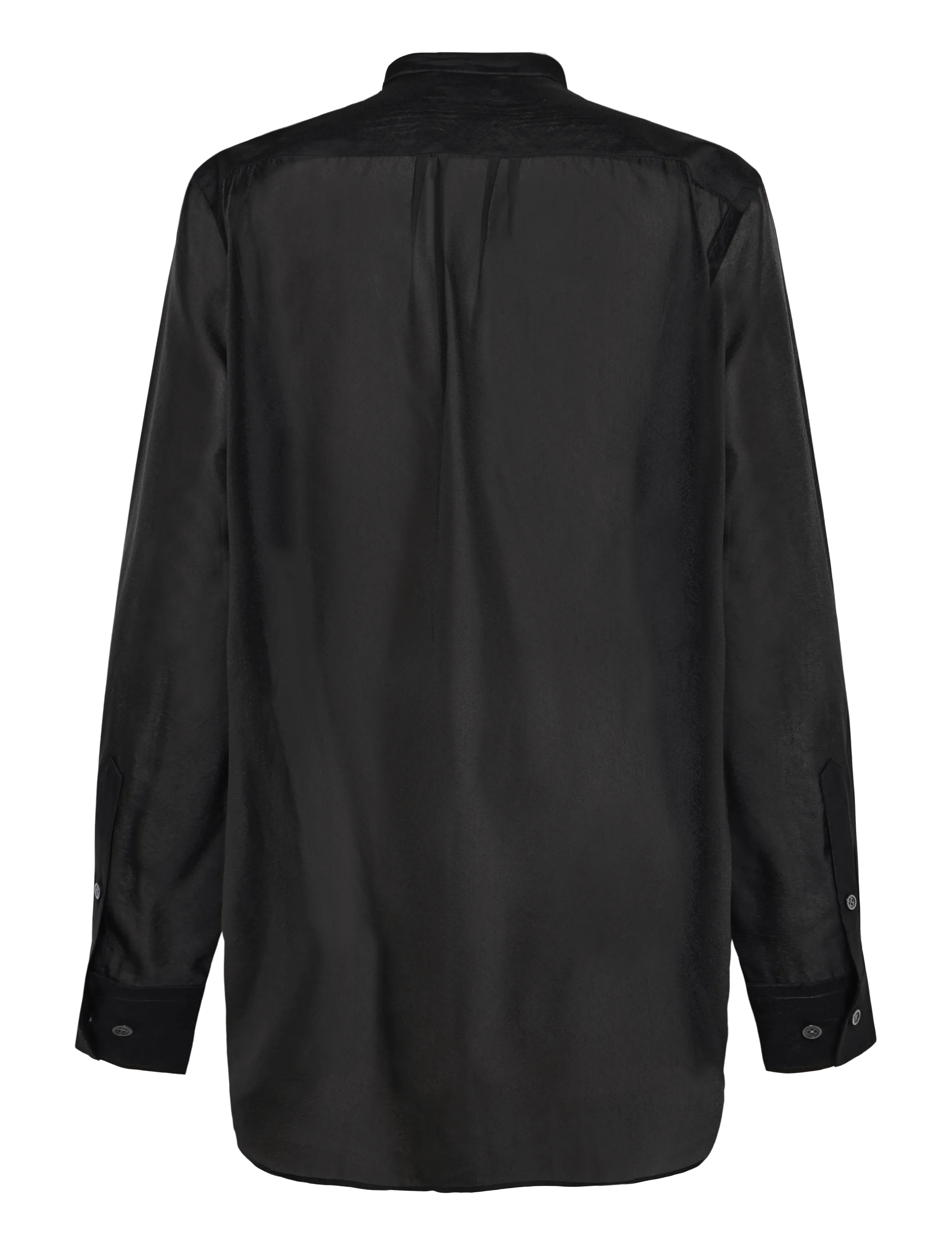 Filippa K - Pleated Stand Collar Shirt - black - 1