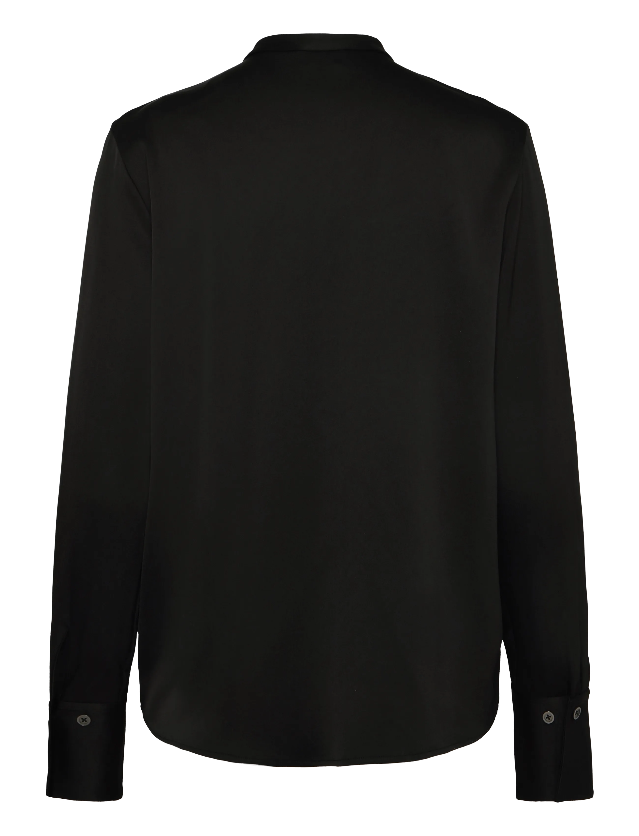 Filippa K - Half Placket Stand Collar Blouse - långärmade blusar - black - 1