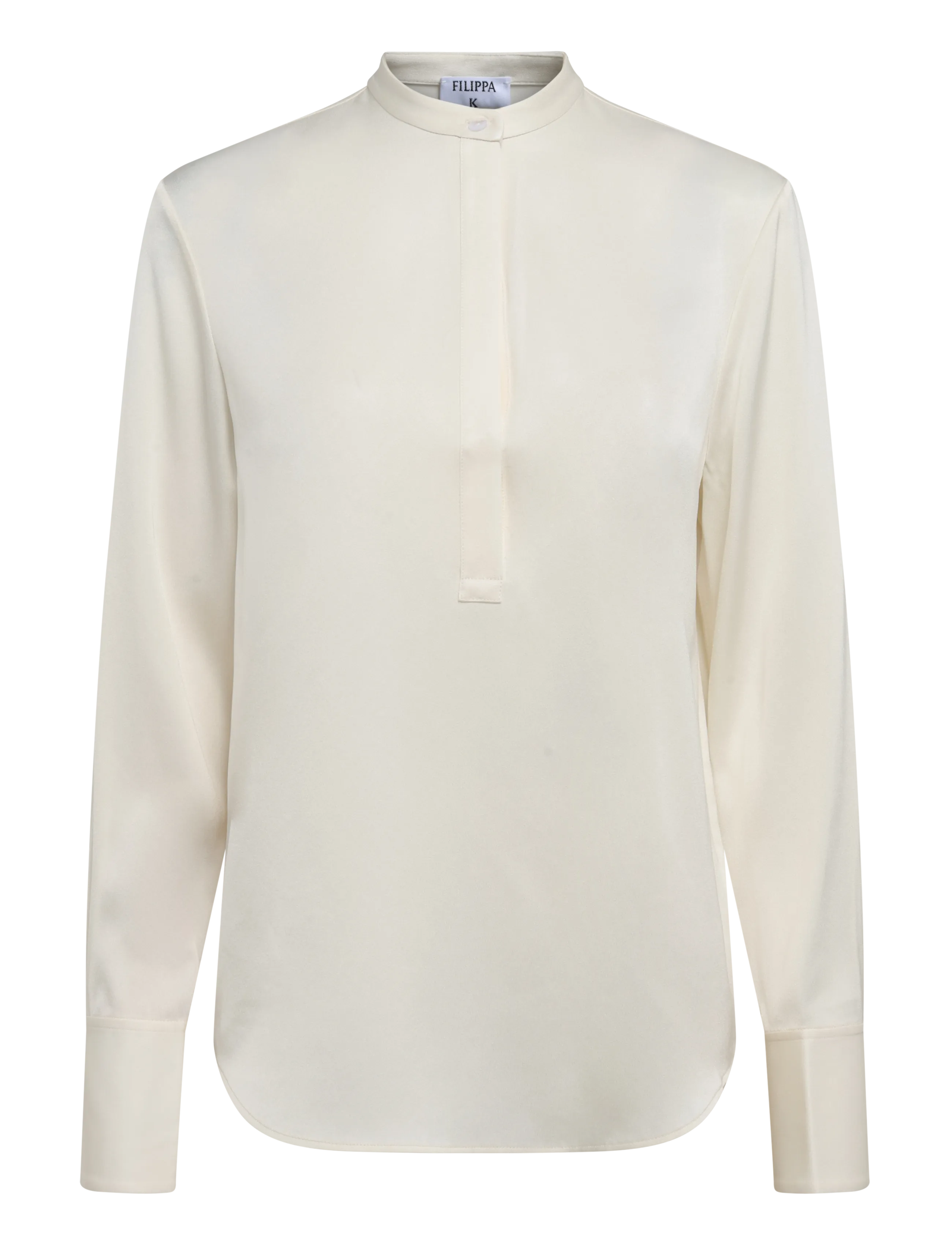 Filippa K Half Placket Stand Collar Blouse - Kläder - OFF-WHITE / cream
