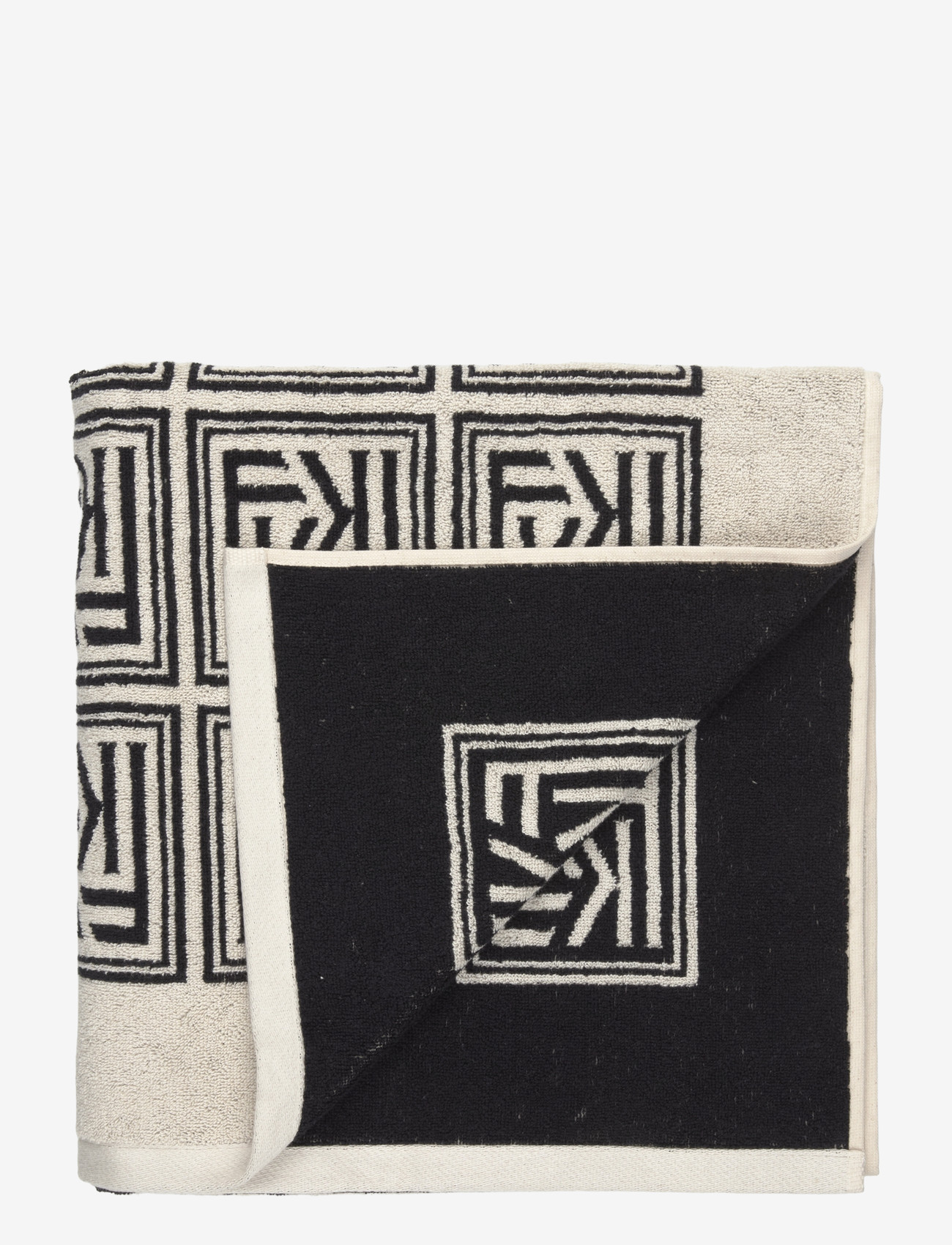 Filippa K - Monogram Beach Towel - saunalinad - black/ off white - 0