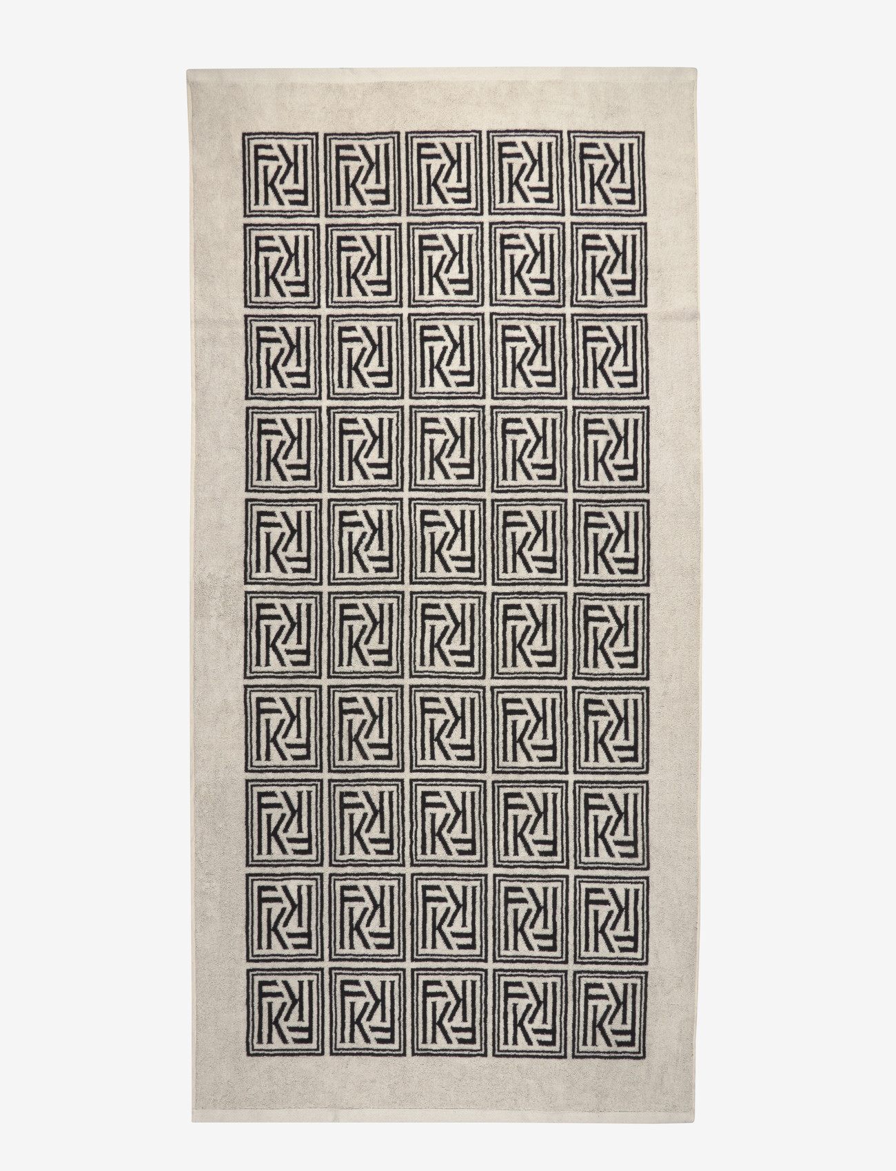 Filippa K - Monogram Beach Towel - saunalinad - black/ off white - 1