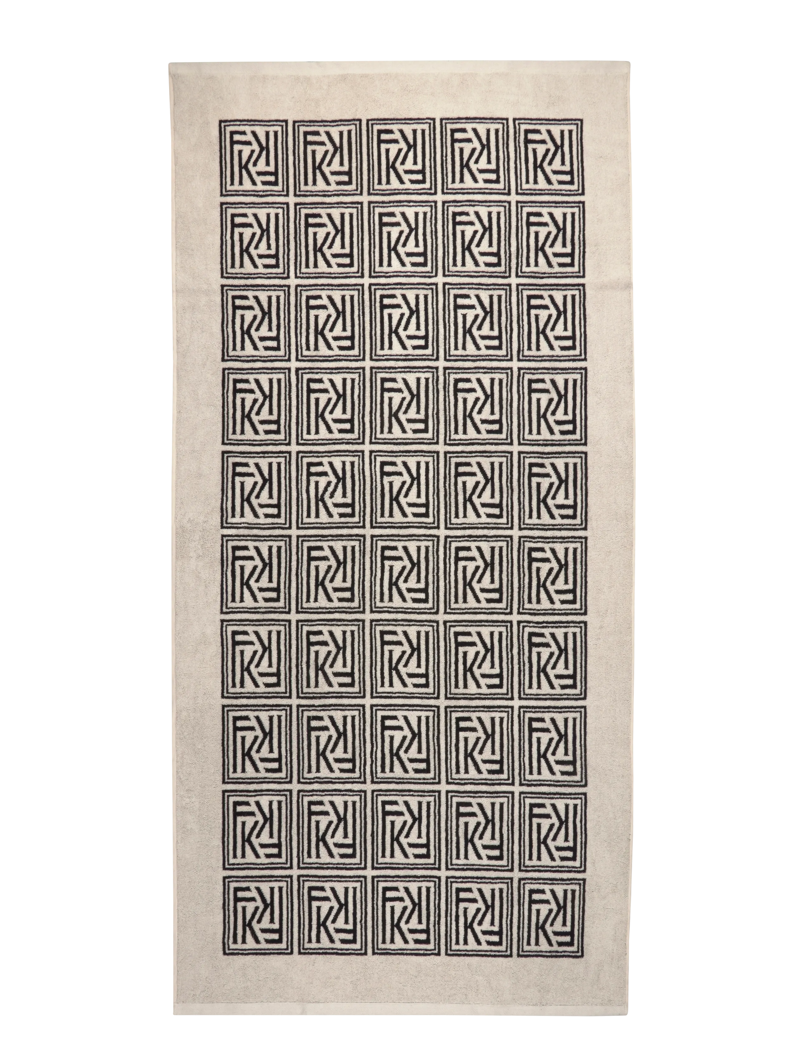 Filippa K - Monogram Beach Towel - saunalinad - black/ off white - 1