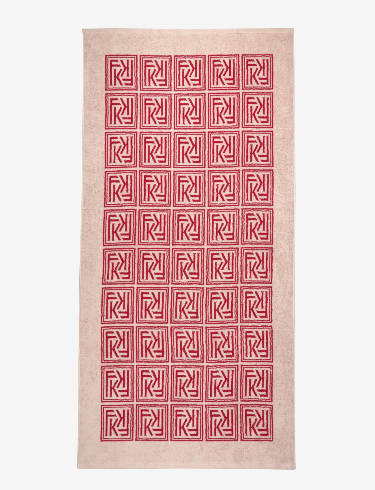 Filippa K - Monogram Beach Towel - saunalinad - off white/ tile red - 1