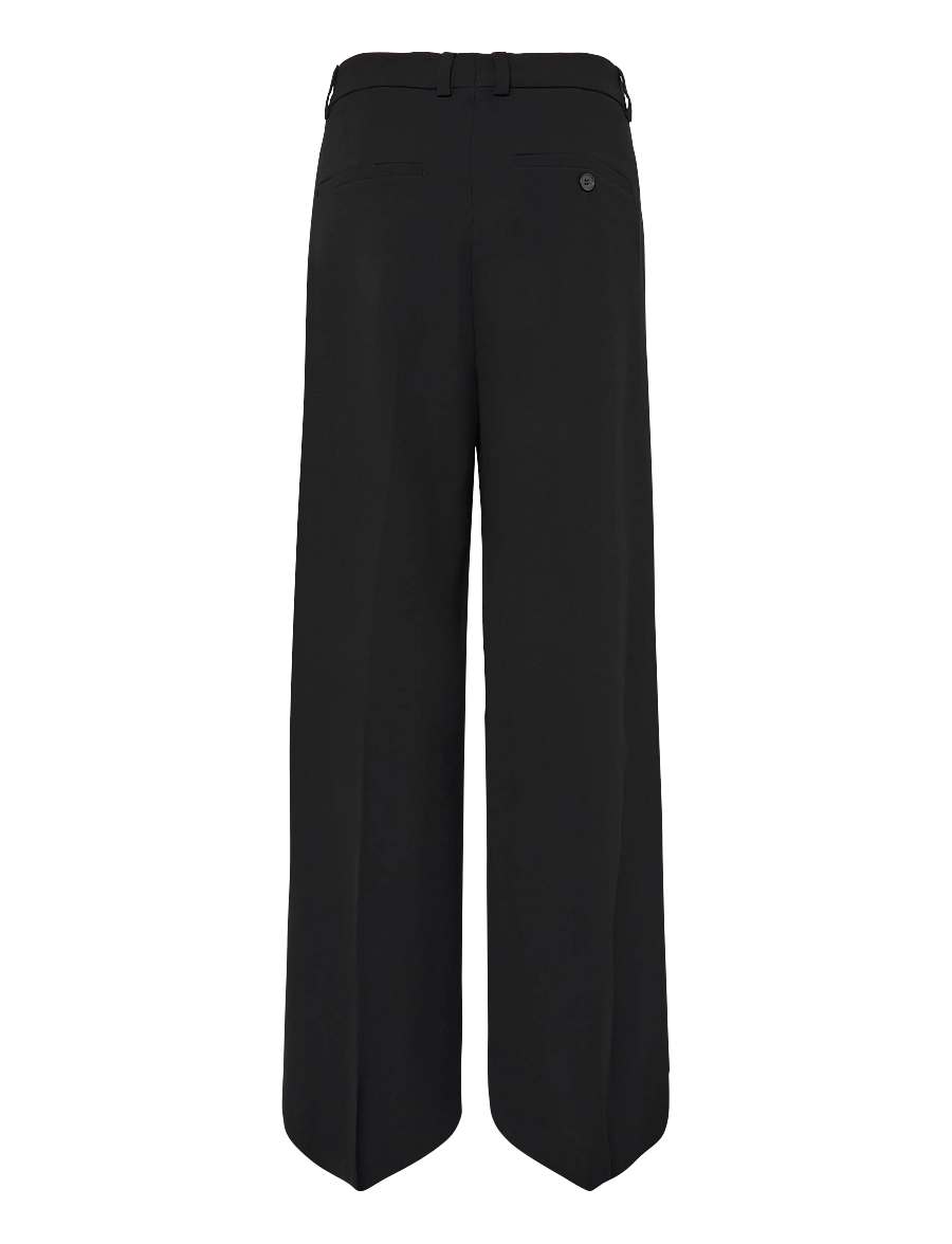 Filippa K - Harlow Drapey Trousers - laia säärega püksid - black - 1