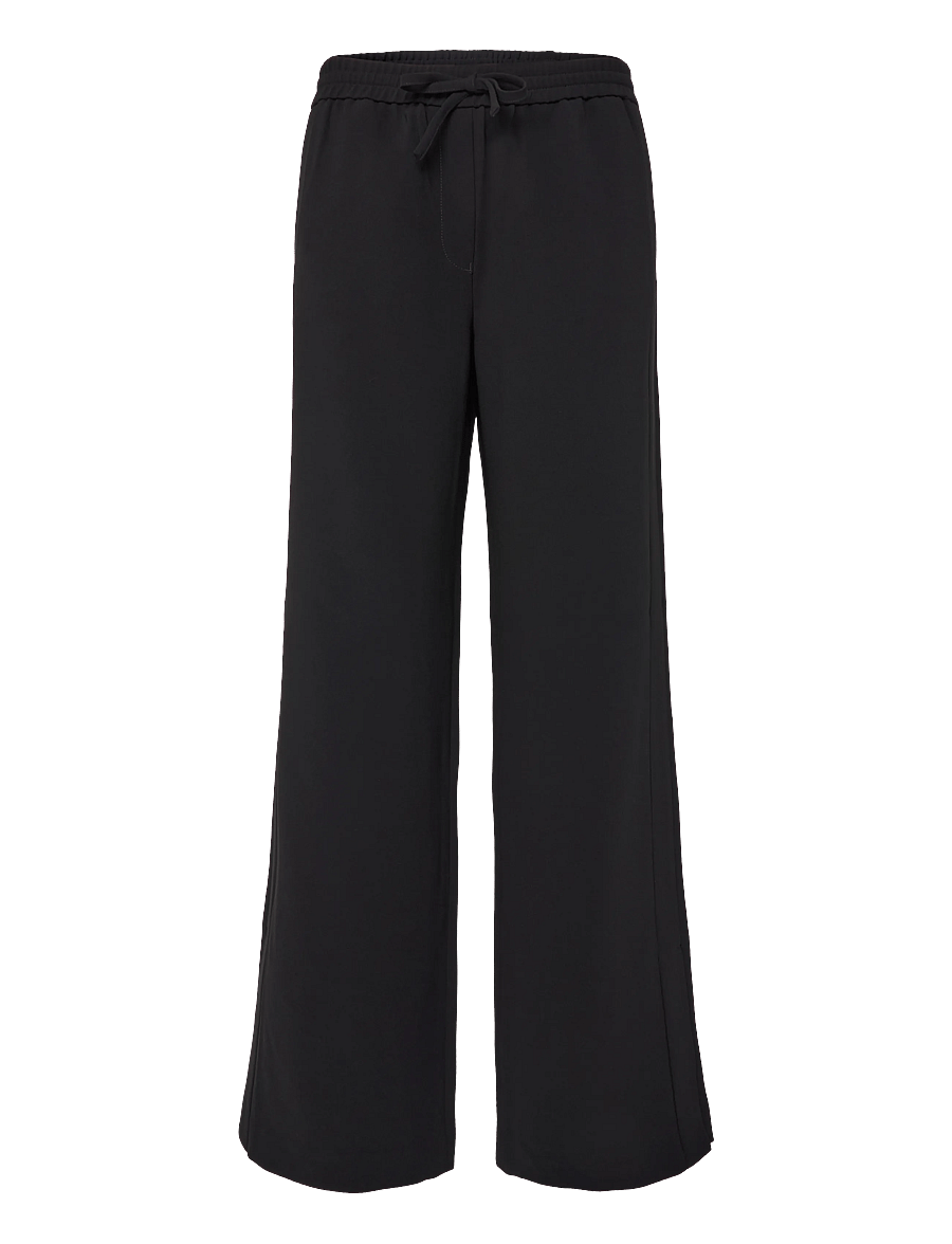 Filippa K - Teo Drapey Trousers - laia säärega püksid - black - 0
