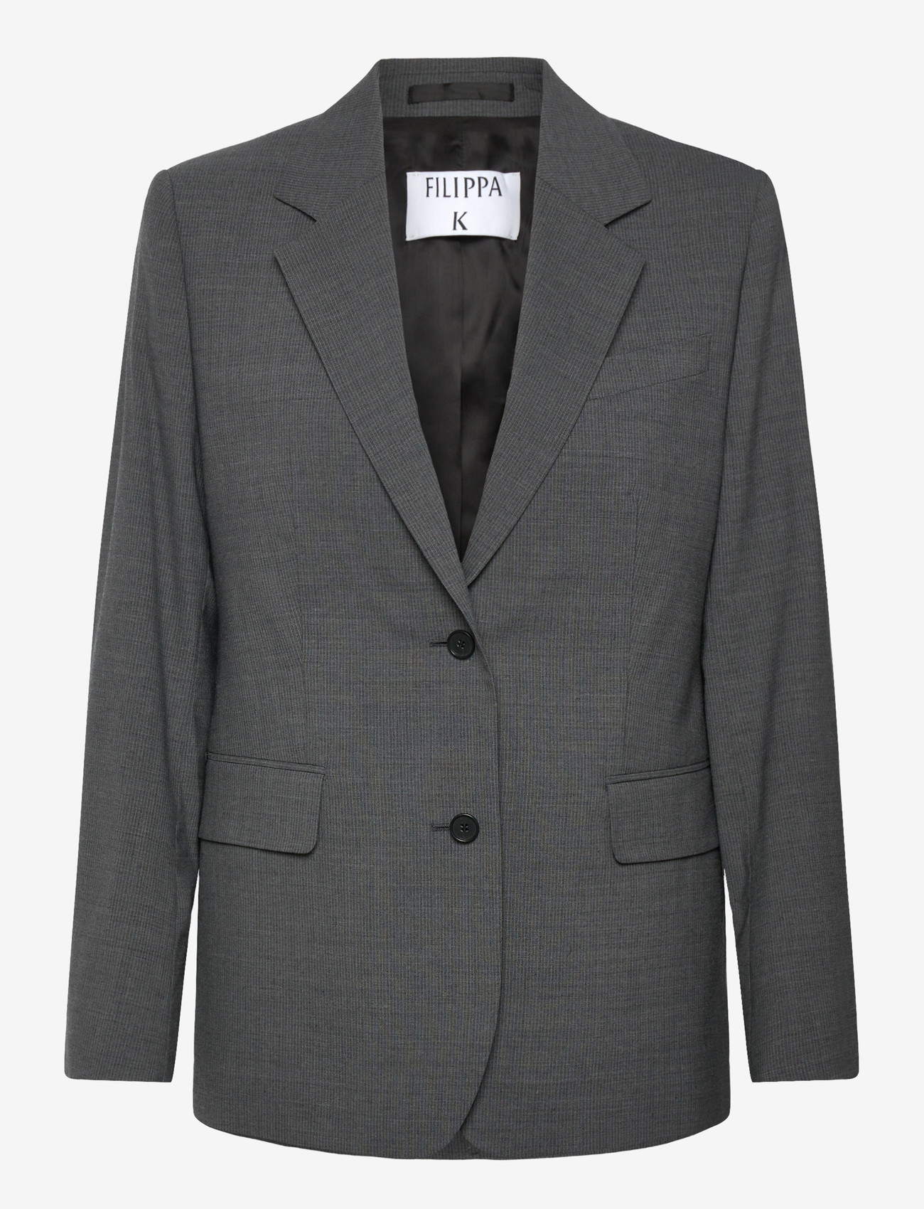 Filippa K - Delilah Pinstripe Blazer - einreihige blazer - mid grey - 0