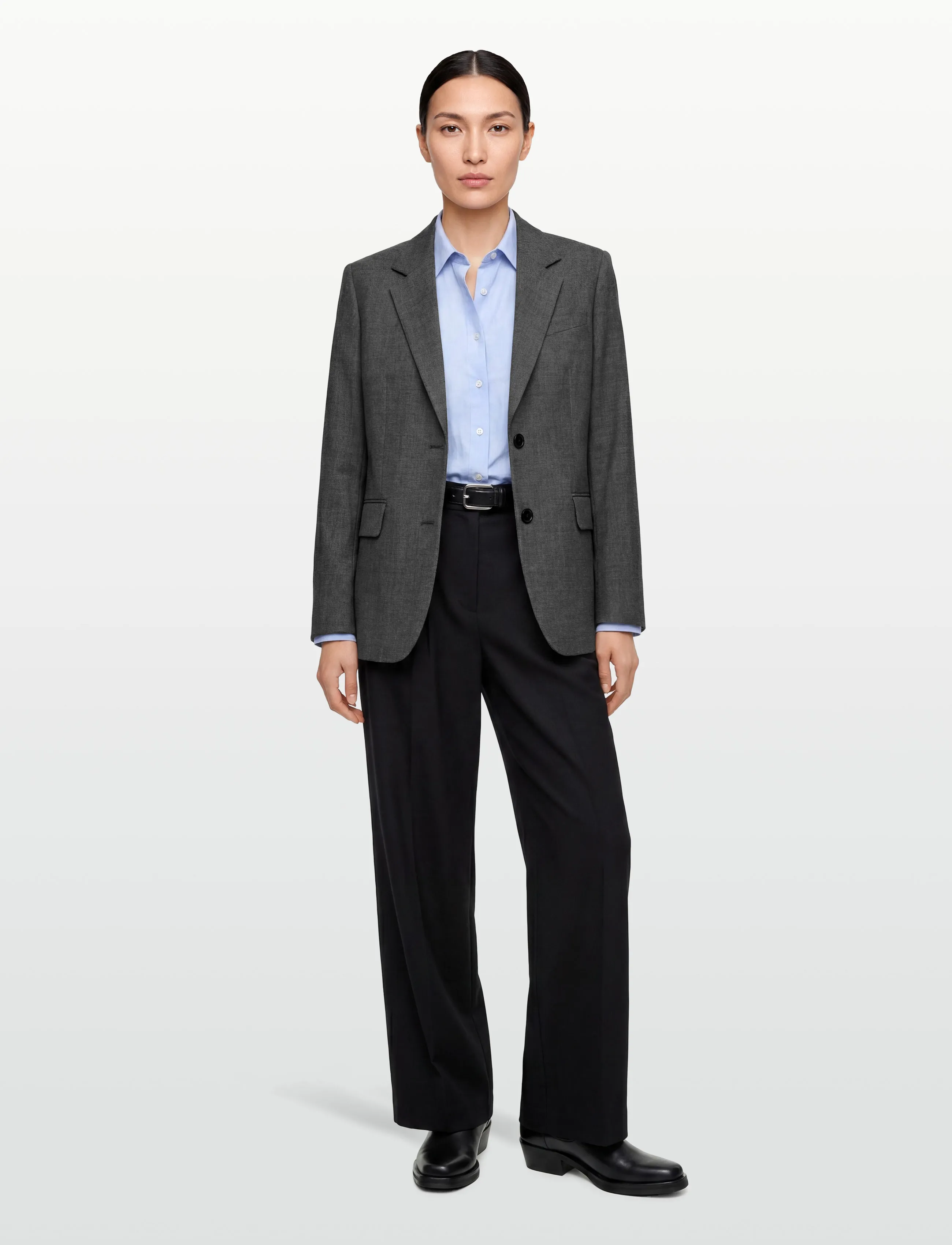 Filippa K - Delilah Pinstripe Blazer - særlige begivenheder - mid grey - 0