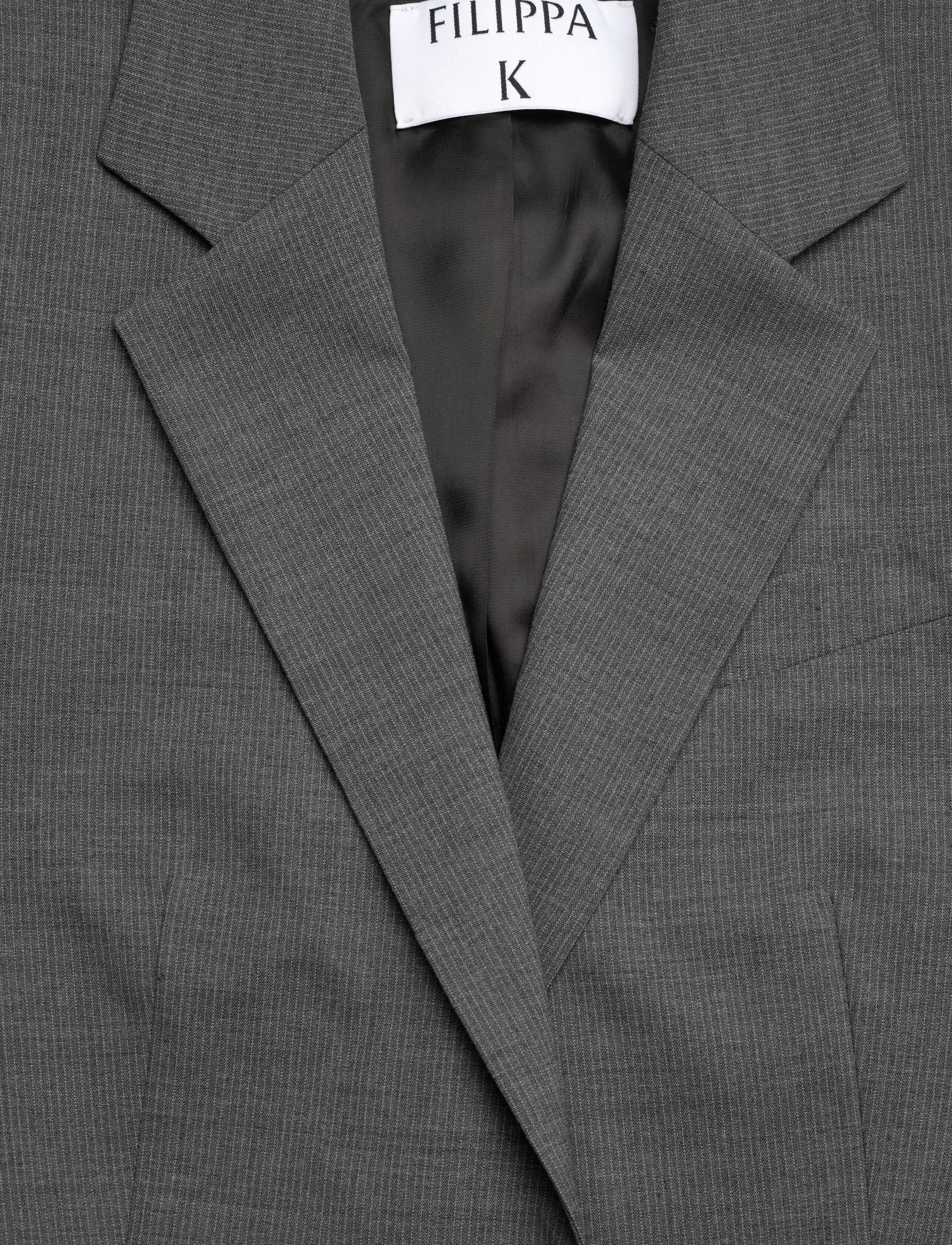 Filippa K - Delilah Pinstripe Blazer - yksiriviset bleiserit - mid grey - 2