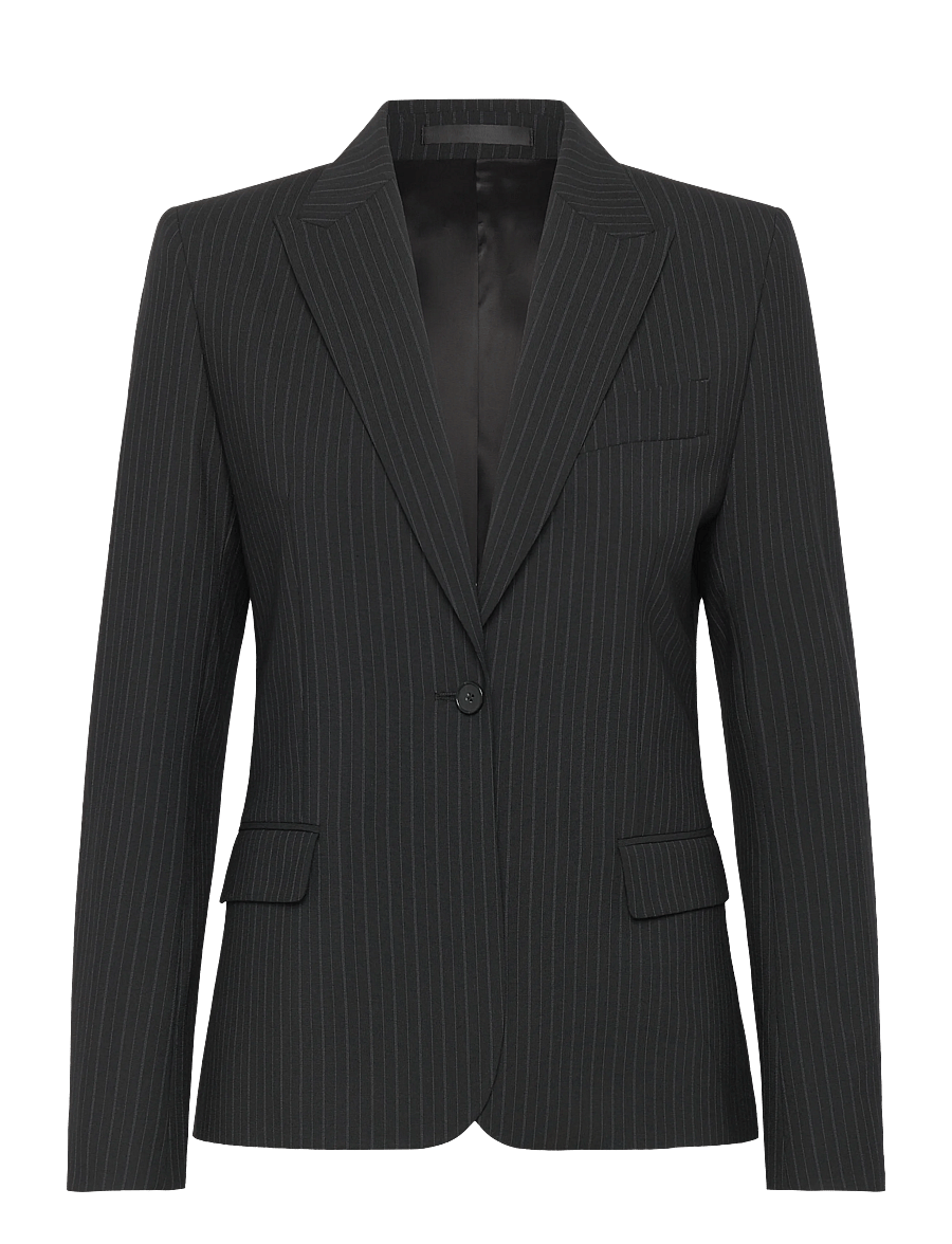 Filippa K - Sasha Pinstripe Blazer - einreihige blazer - black - 1