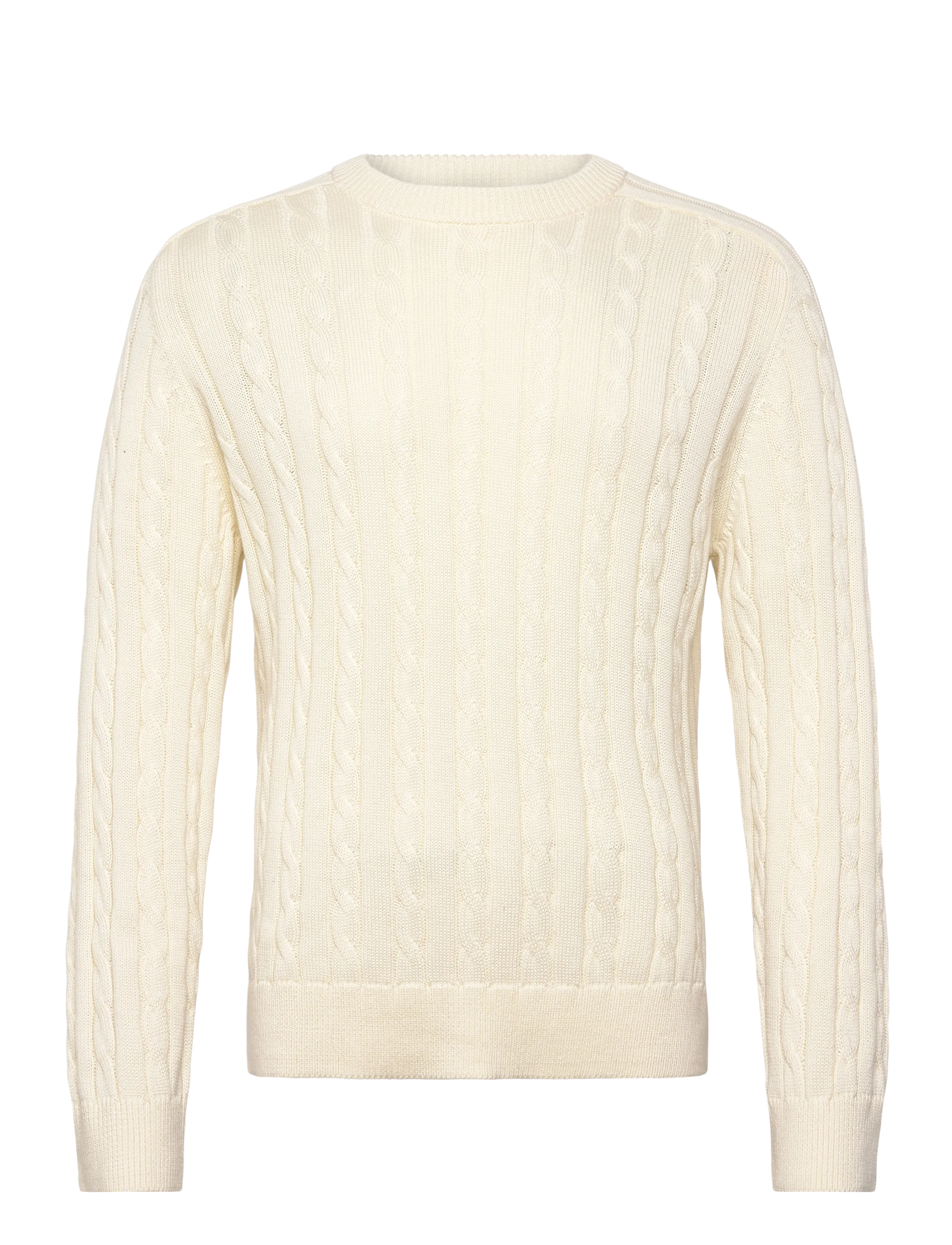 Filippa K Braided Cotton Crewneck Sweate - Megztiniai - CALICO WHITE / cream