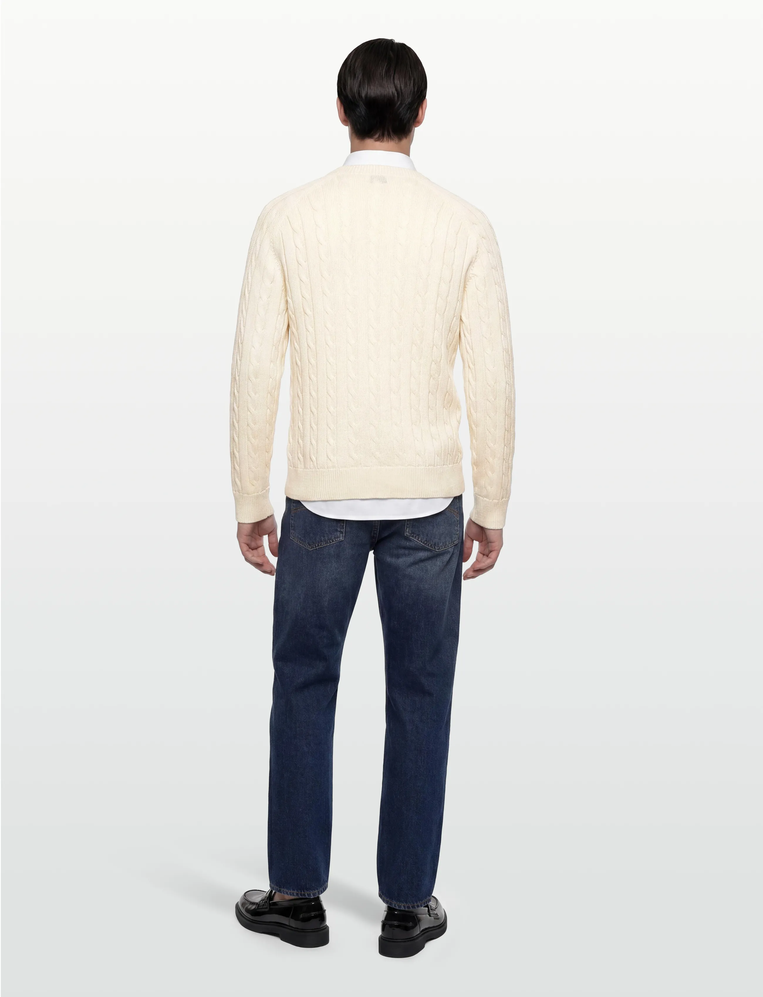 Filippa K - Braided Cotton Crewneck Sweate - rundhals - calico white - 4