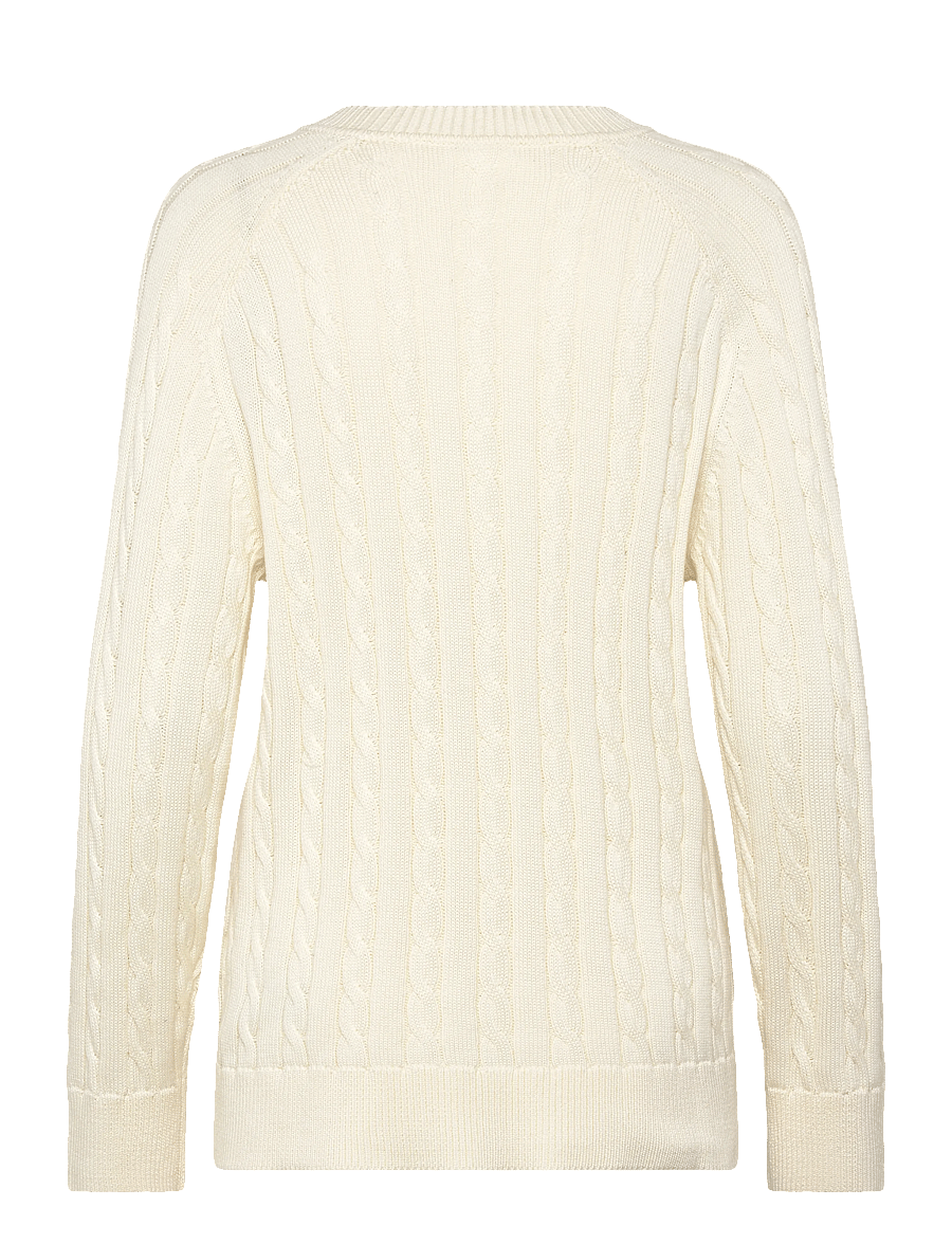 Filippa K - Braided Cotton V-Neck Sweater - pullover - calico white - 2