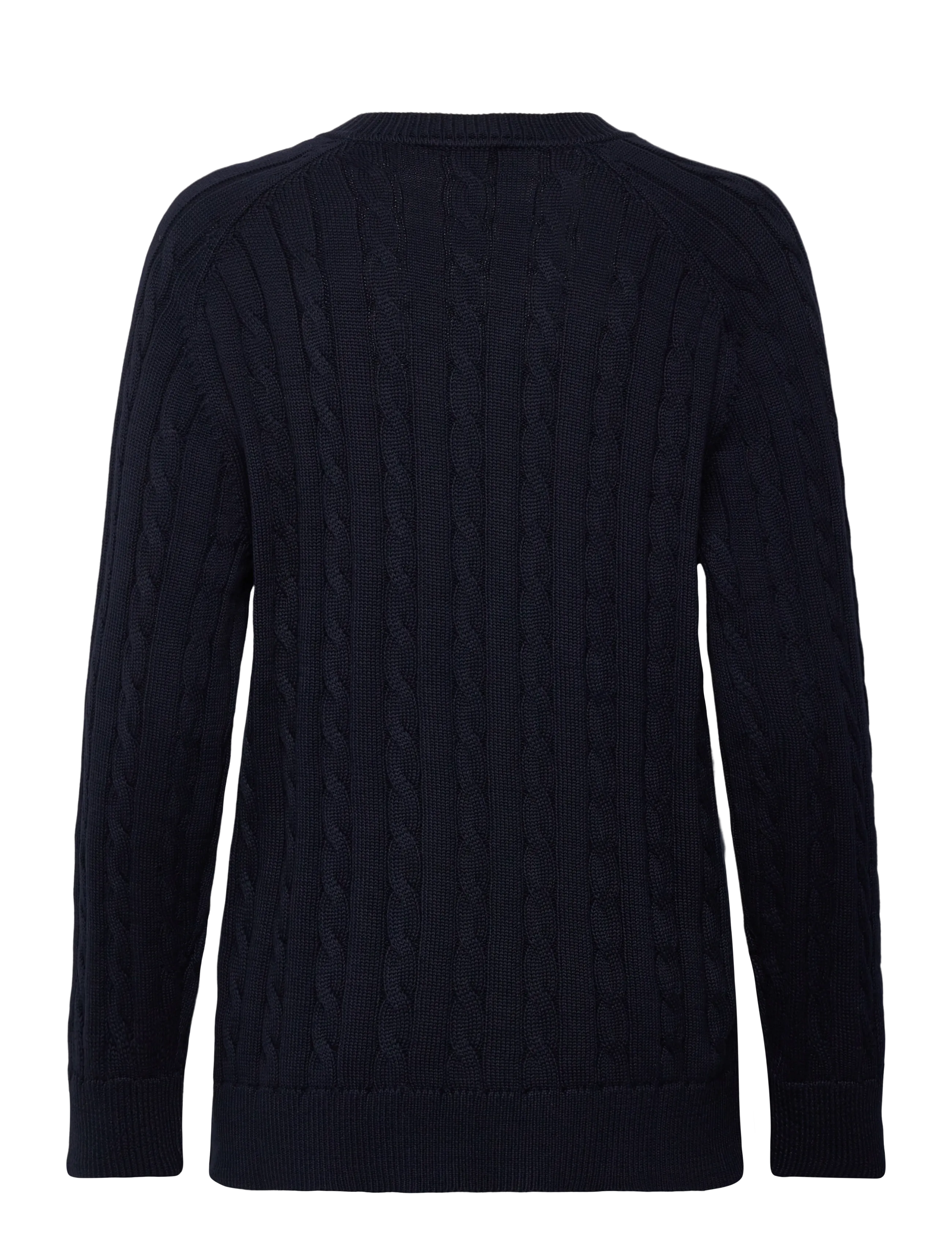 Filippa K - Braided Cotton V-Neck Sweater - pullover - navy - 2