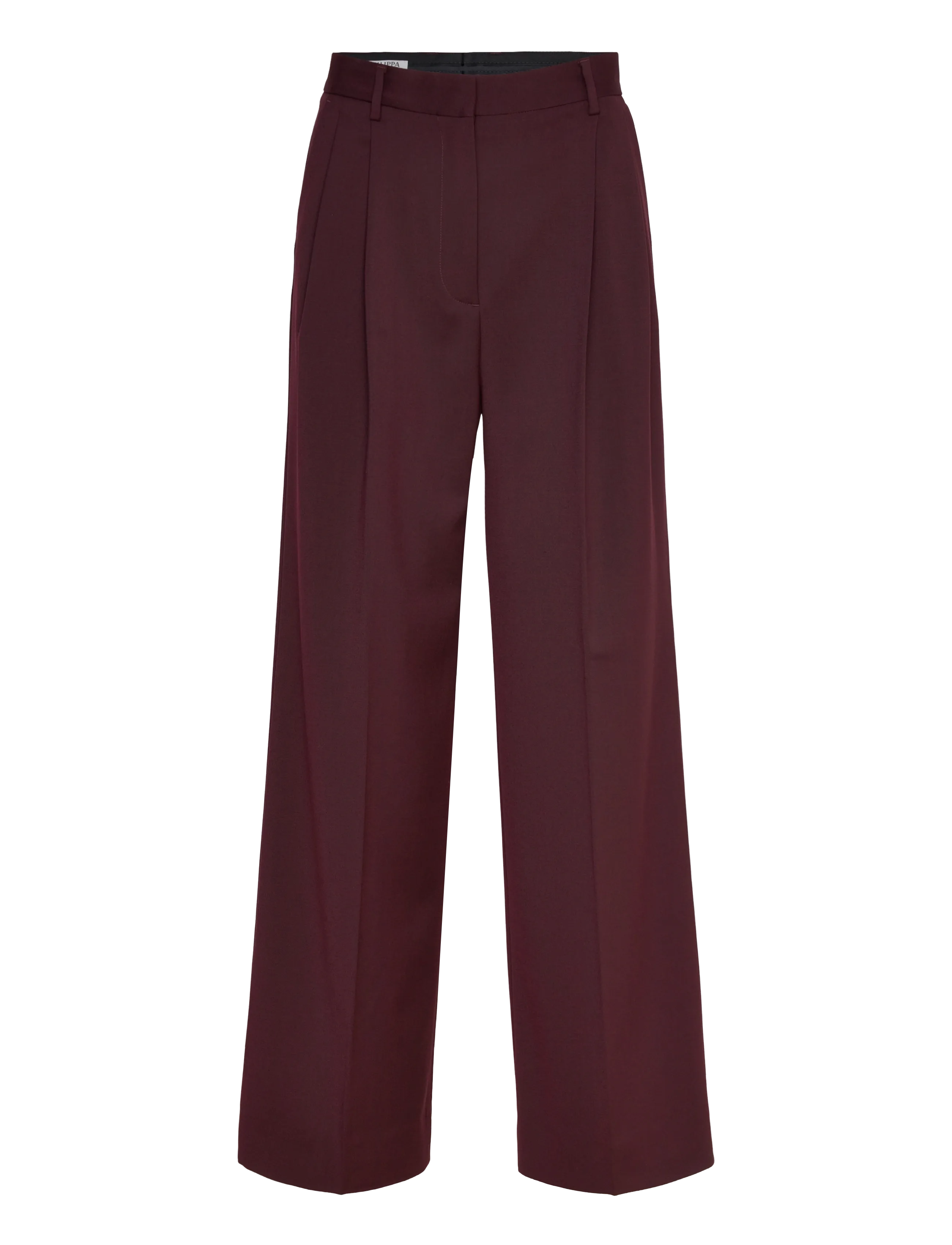 Filippa K Darcey Wool Trousers - Hosen - DARK BURGUNDY / burgundy