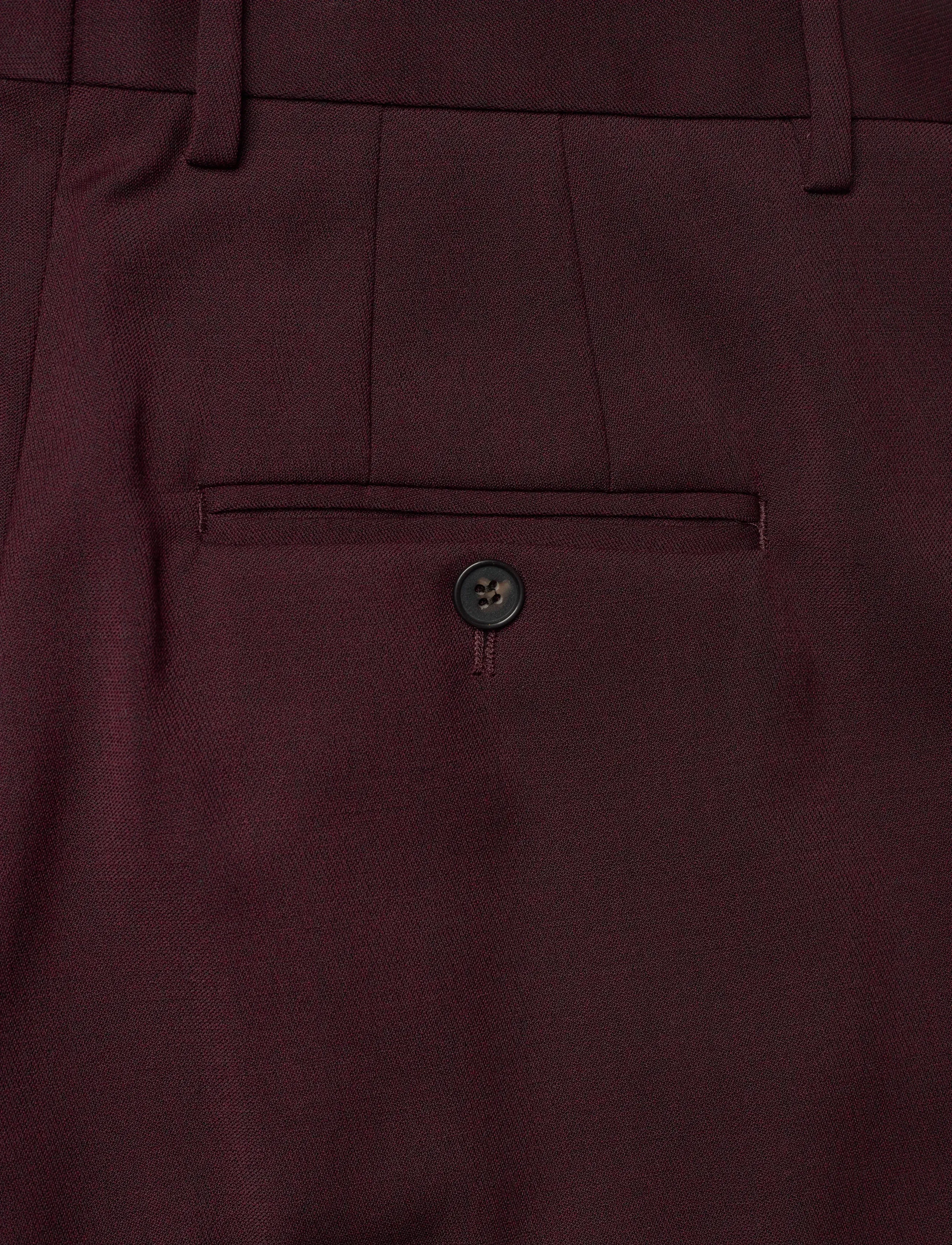 Filippa K - Darcey Wool Trousers - kostymbyxor - dark burgundy - 4