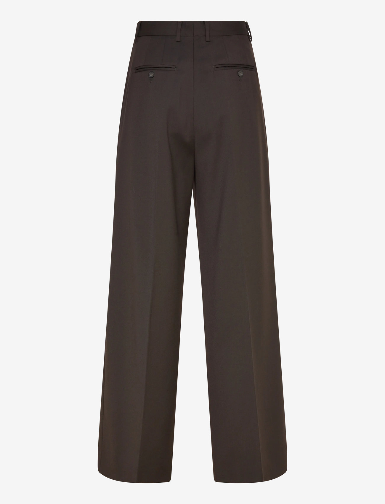Filippa K - Darcey Wool Trousers - kostymbyxor - dark chocolate - 1
