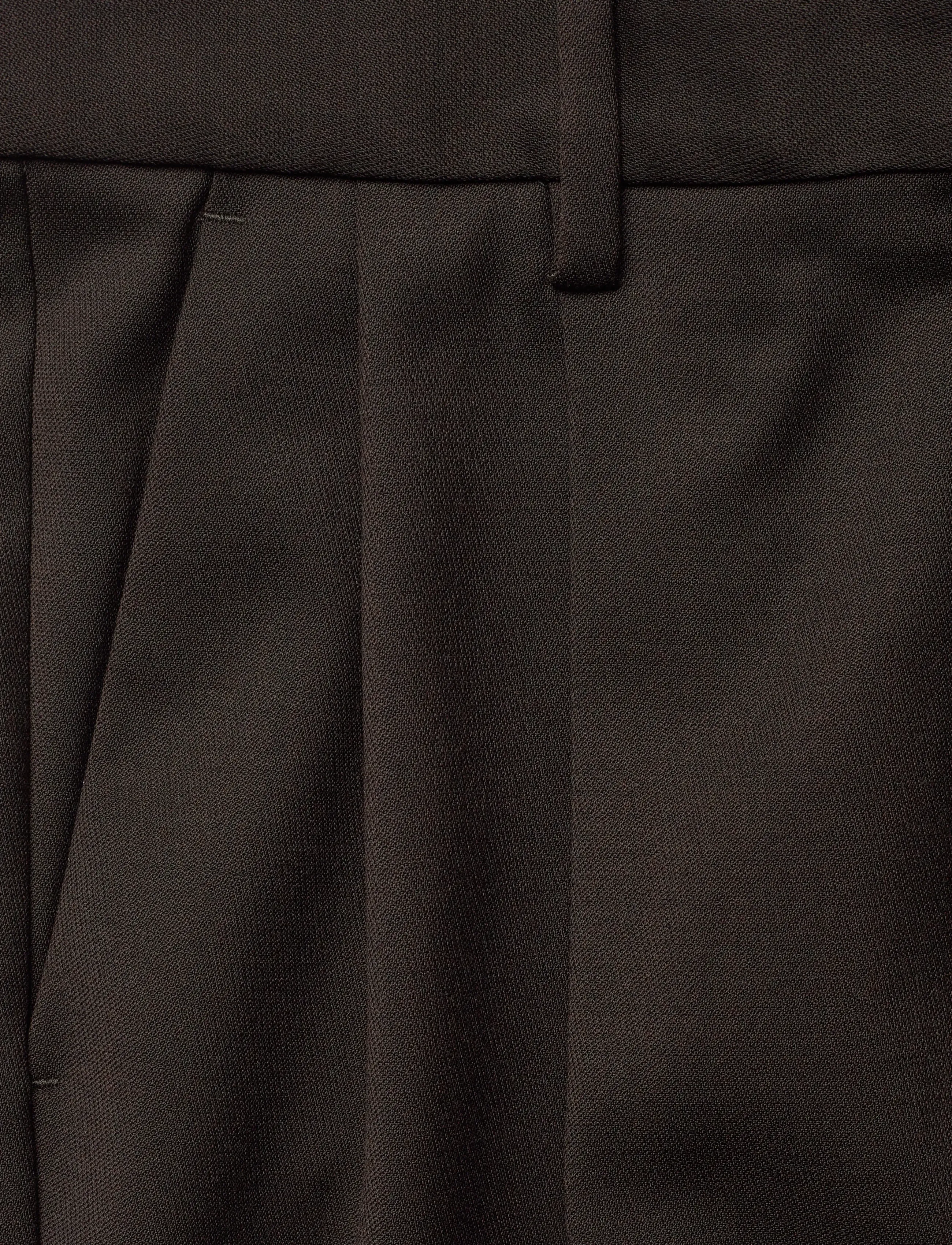 Filippa K - Darcey Wool Trousers - leveälahkeiset housut - dark chocolate - 2