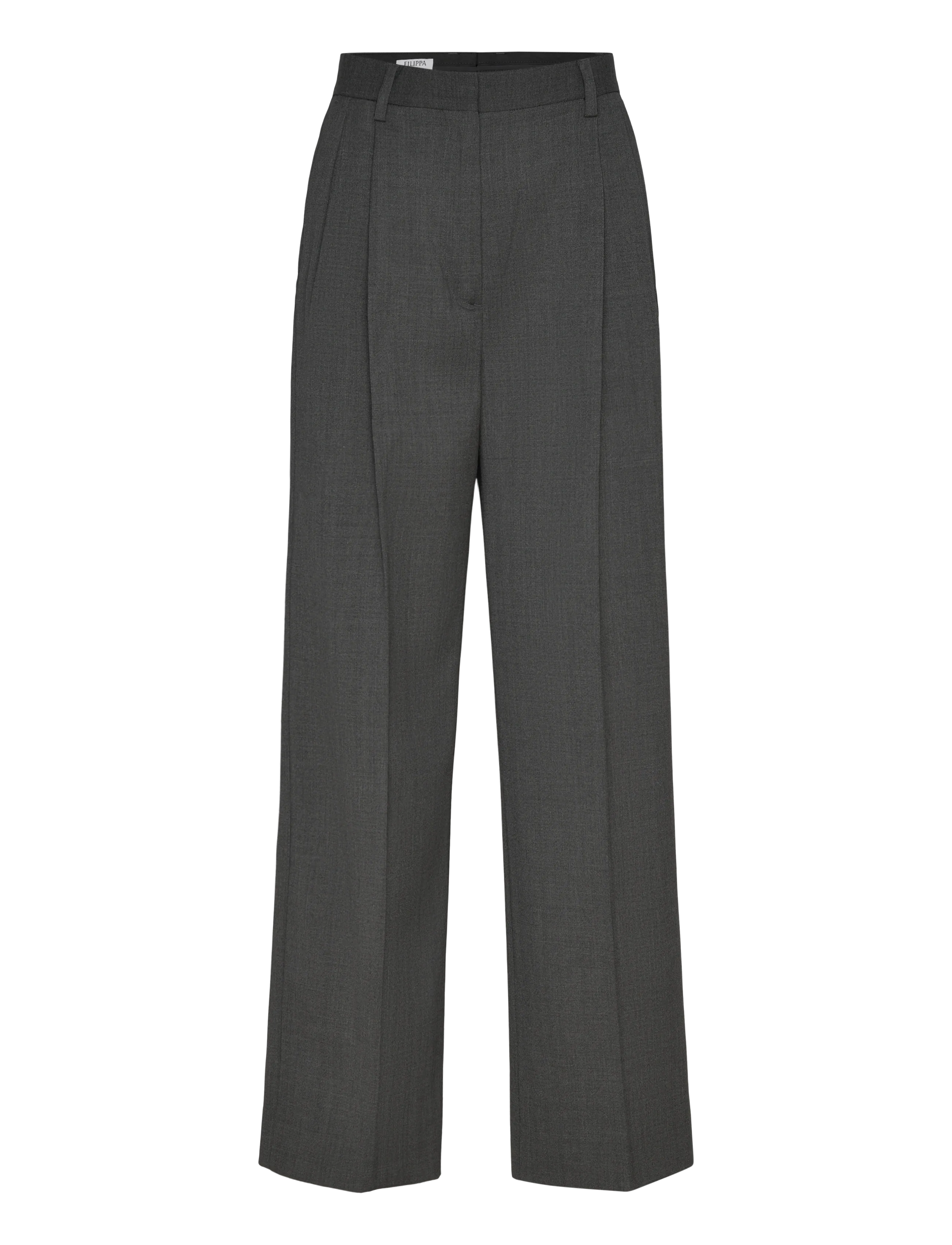 Filippa K Darcey Wool Trousers - Hosen - DARK GREY MELANGE / grey