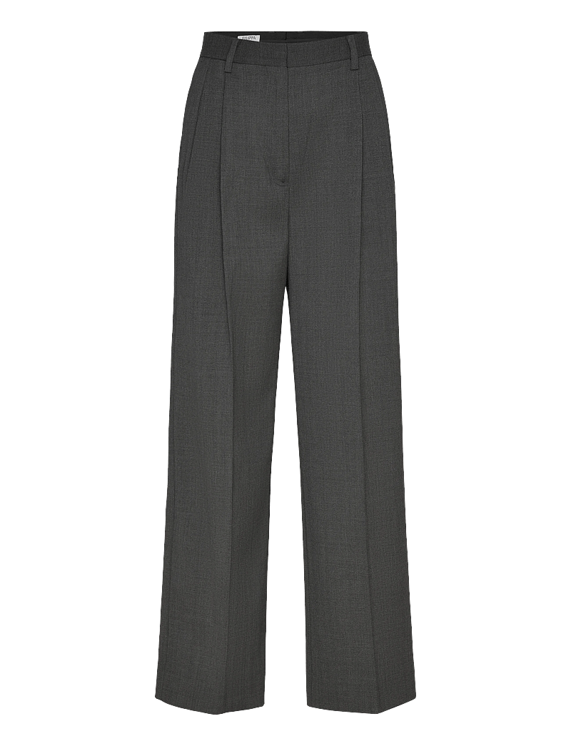 Filippa K - Darcey Wool Trousers - habitbukser - dark grey melange - 0