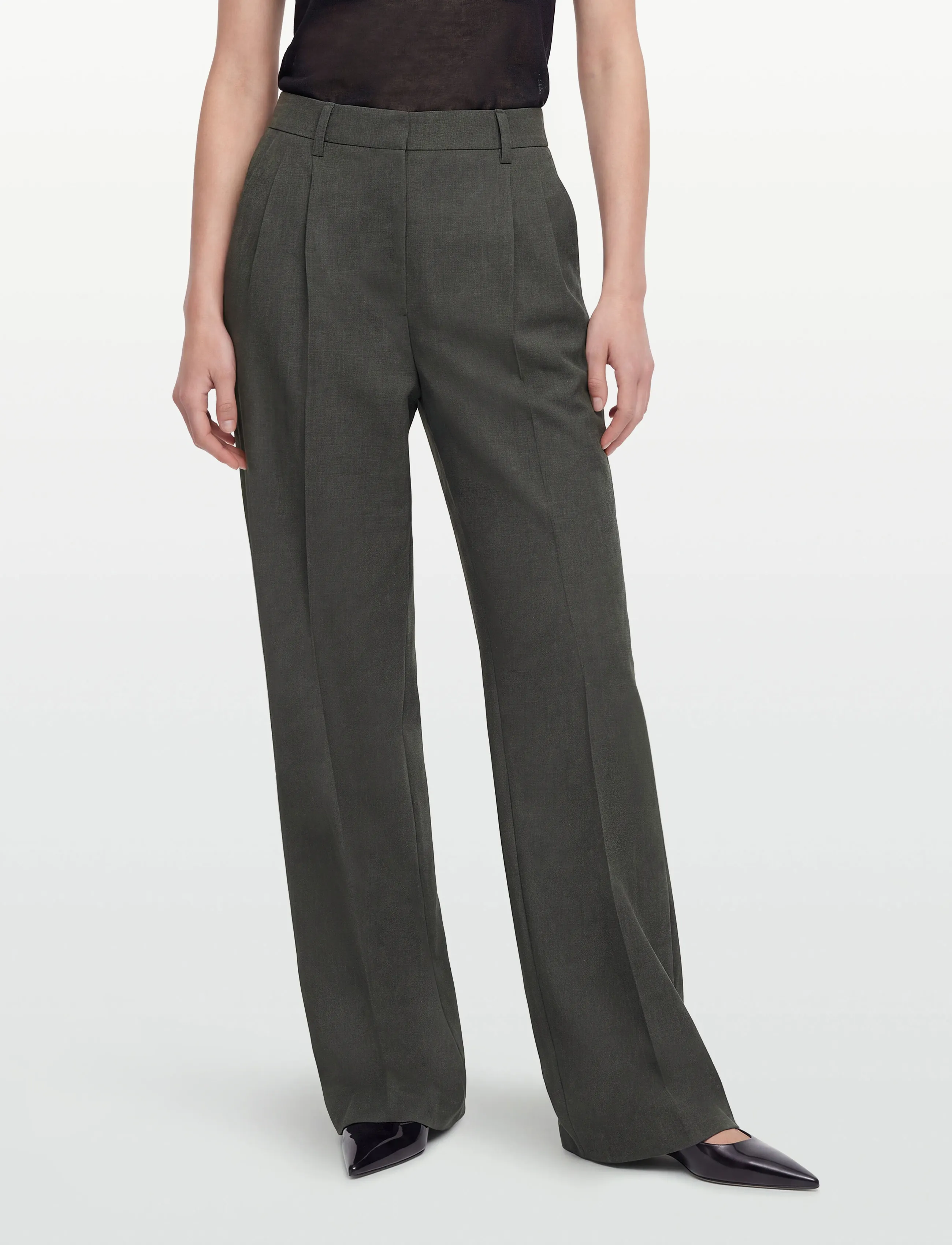 Filippa K - Darcey Wool Trousers - tailored trousers - dark grey melange - 3