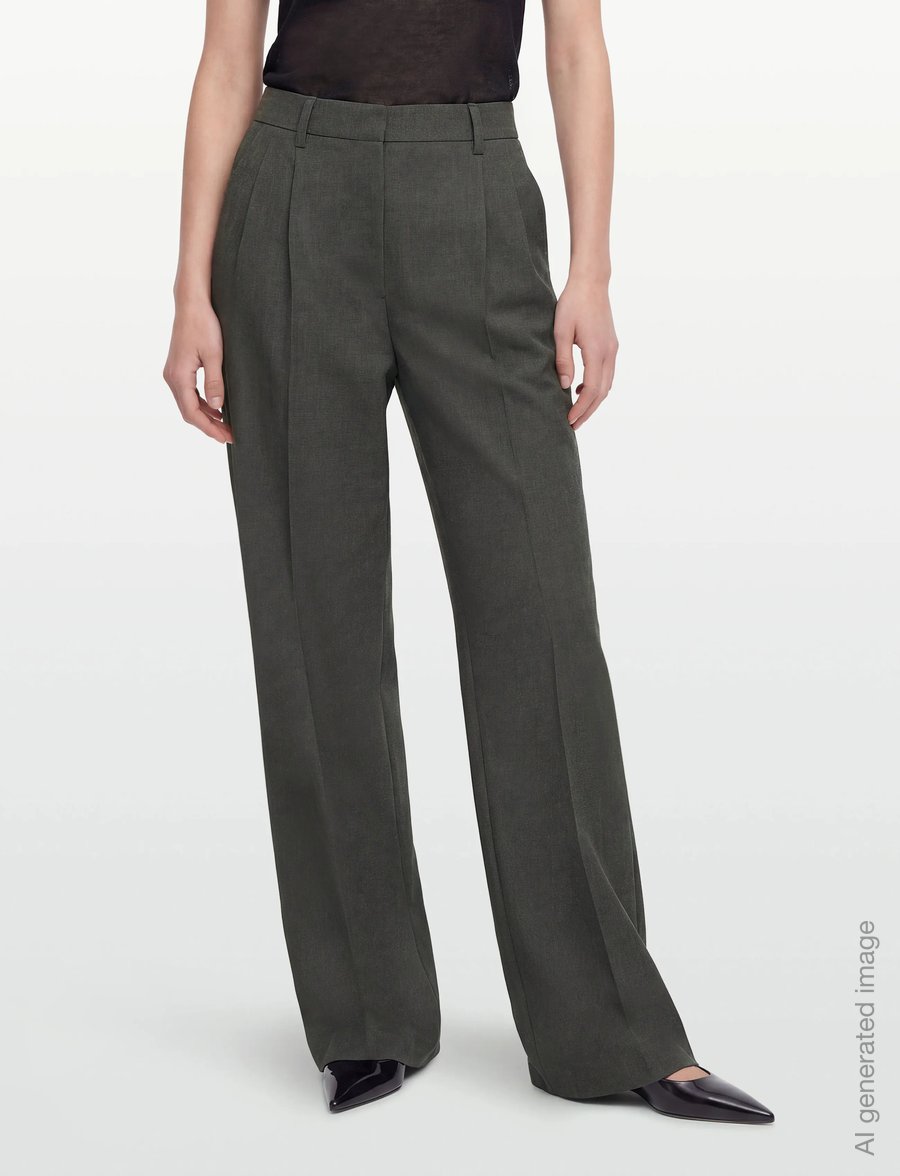 Filippa K - Darcey Wool Trousers - anzugshosen - dark grey melange - 3